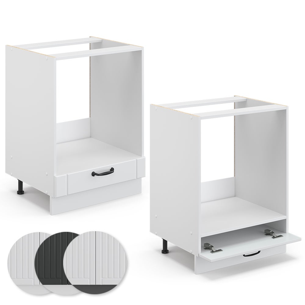 Vicco Meuble pour four Fame-Line, Blanc campagne, 60cm sans PT - 5