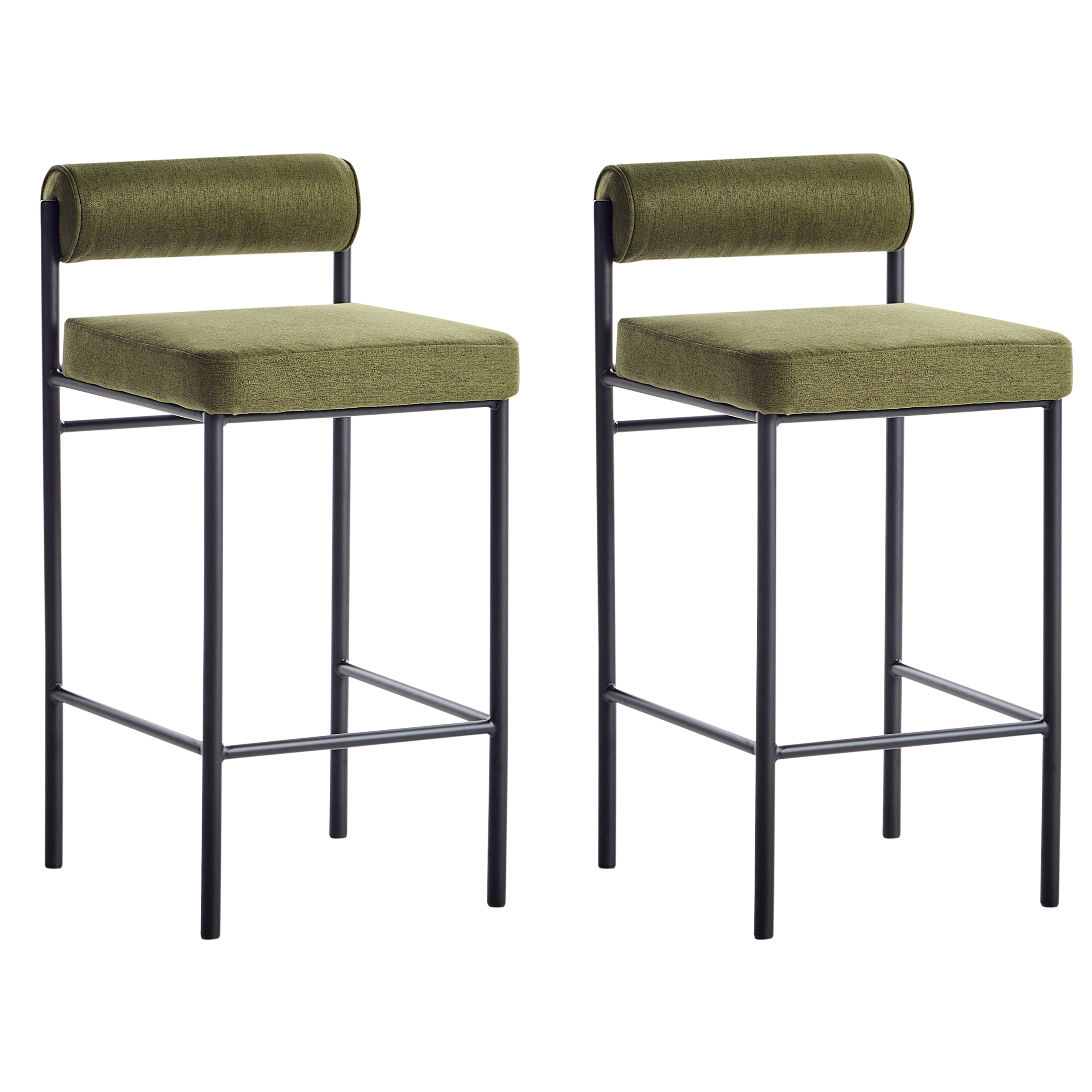 Beliani Conjunto De 2 Sillas De Bar Amaya Verde , Leroy Merlin