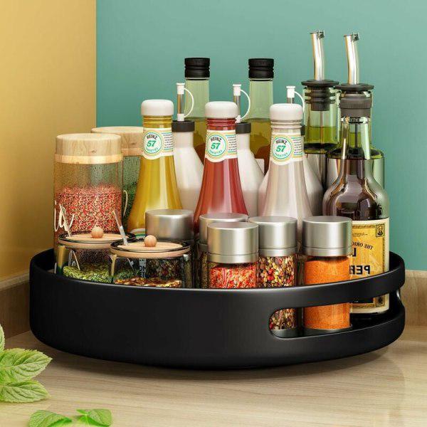 Lazy Susan, portaspezie girevole a 2 livelli per frigorifero, 23 cm Lazy Susan, portaspezie girevole a 2 livelli per frigorifero, 23 cm
