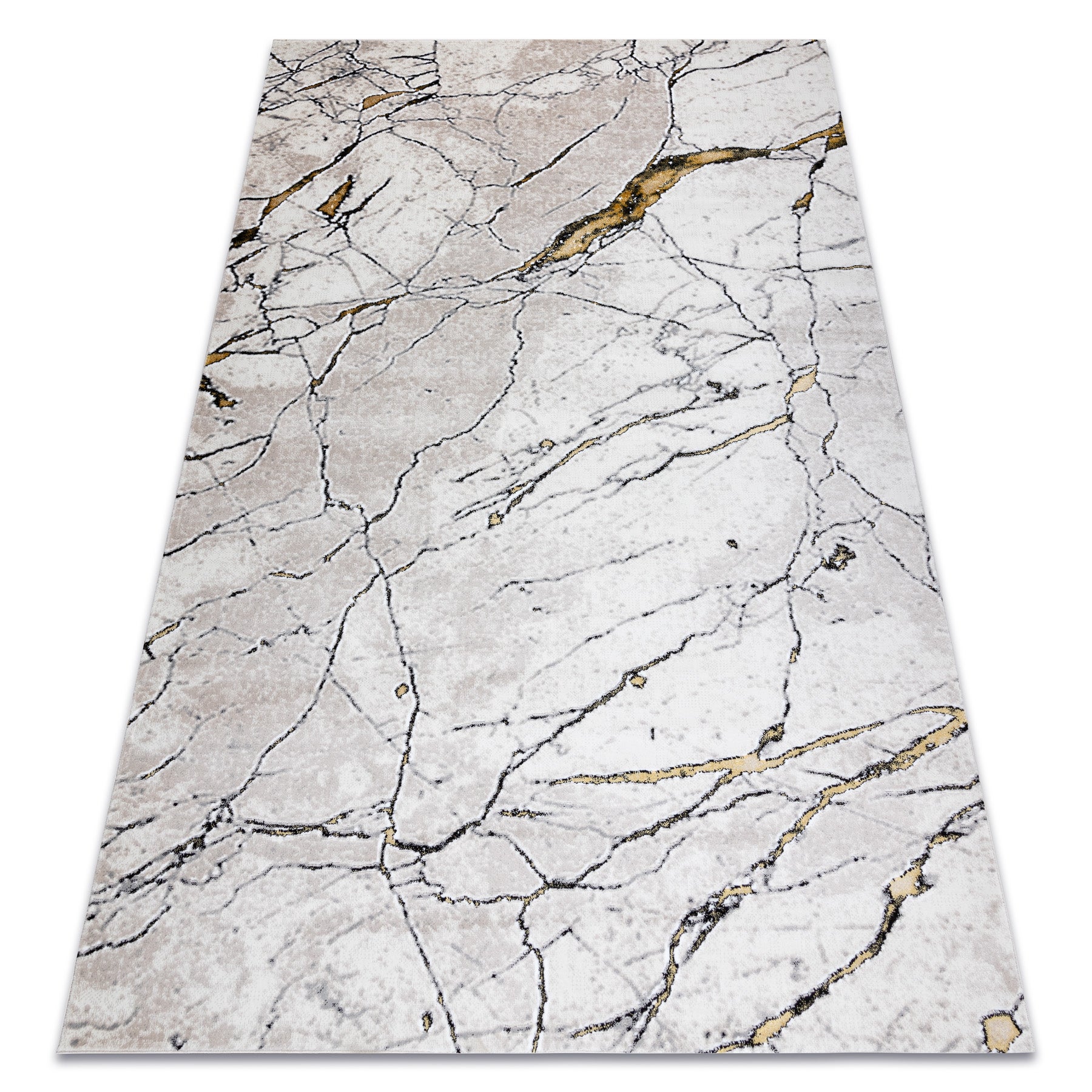 Alfombra gloss moderno 529a 53 mármol, roca, elegante, glamour marfil / beige 160x220 cm