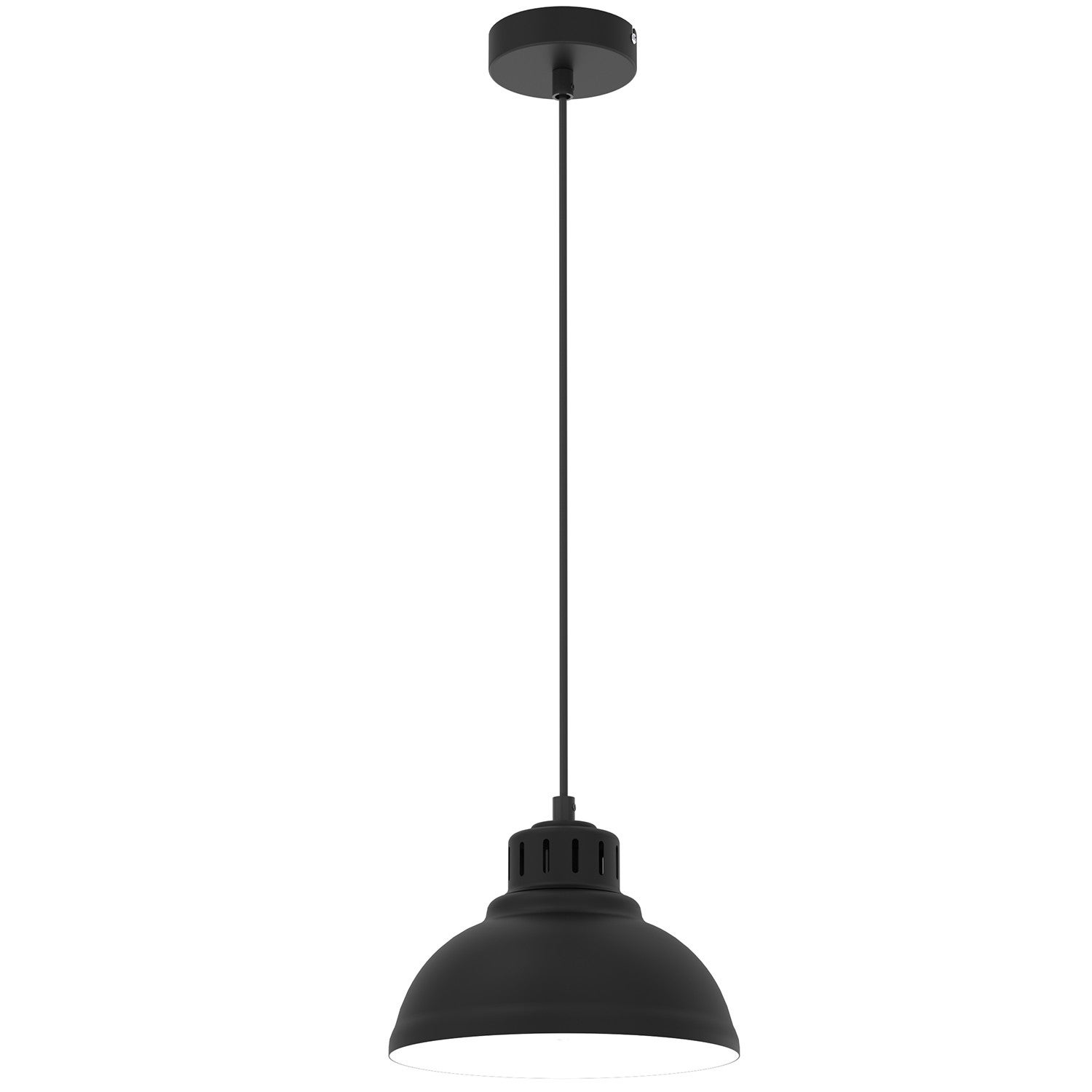 Lampa wisząca Sven czarny matowa-biała 1xE27x15W wym: 110 x 21 x 21 cm metal Luminex