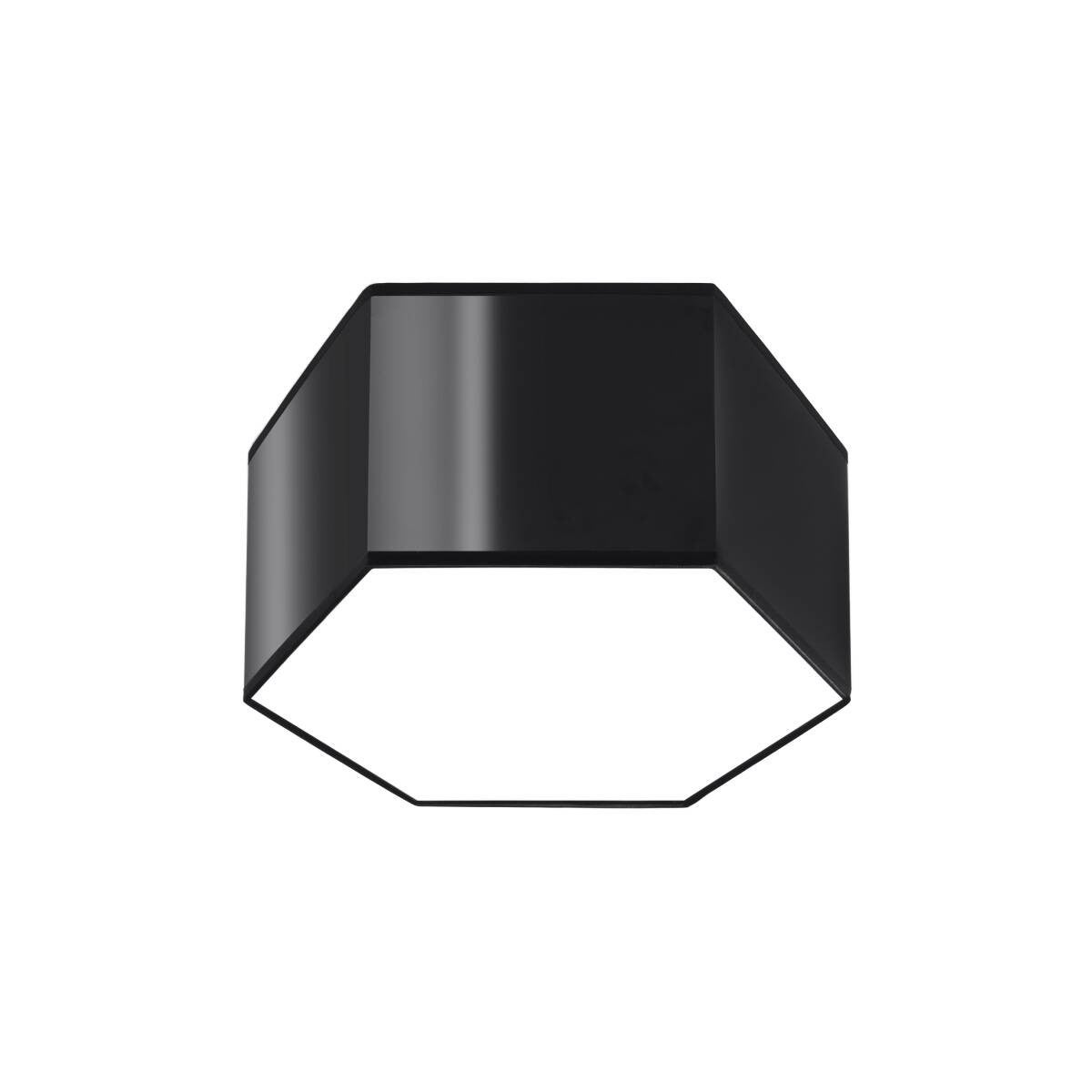 Plafon Sunde heksagon czarny 2xE27x15W wym: 15,5 x 26,5 cm IP20 tworzywo sztuczne Sollux Lighting