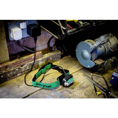 Lampada frontale LED a batteria Vision Ultra HD nera/verde - 3