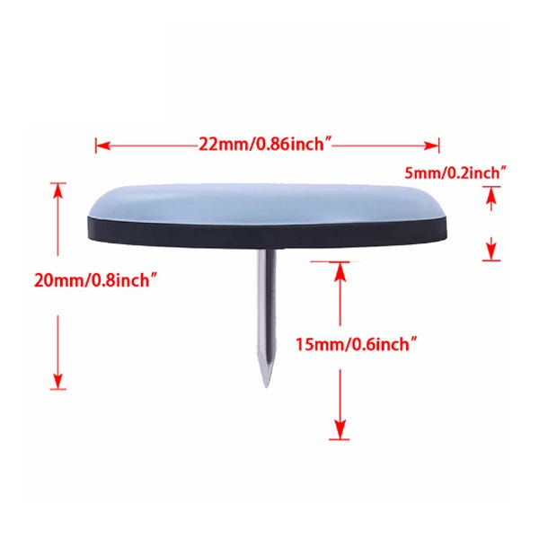 130 Pezzi Scivoli In Teflon HTTYHT 30x30mm - Autoadesivi Per Mobili Pesanti | Protezione Pavimenti - Foto 2