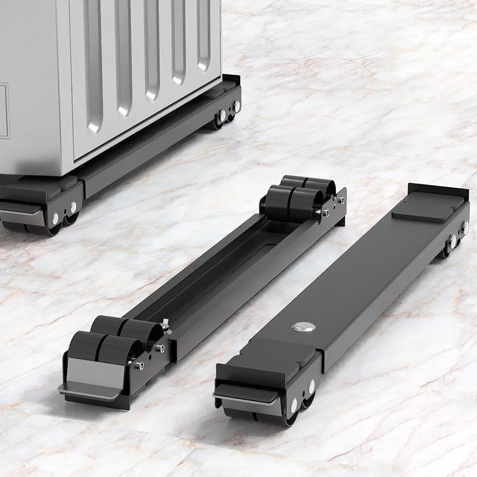 Carrello Mobile Per Lavatrice Con Ruote - Supporto Estensibile Per Elettrodomestici Portata 300 Kg - Base Con Freni E Cuscinetti Antiscivolo