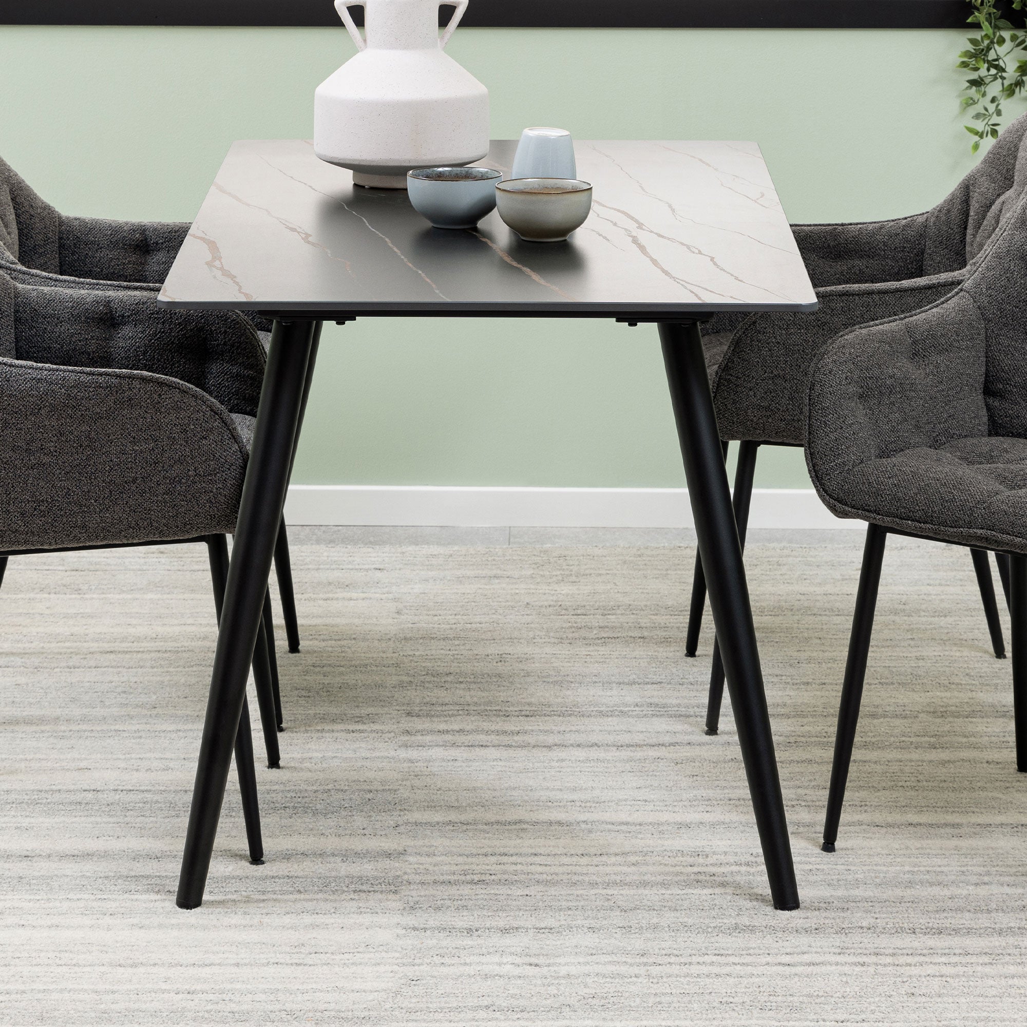 Wicklow stół do jadalni 80x140cm czarny.