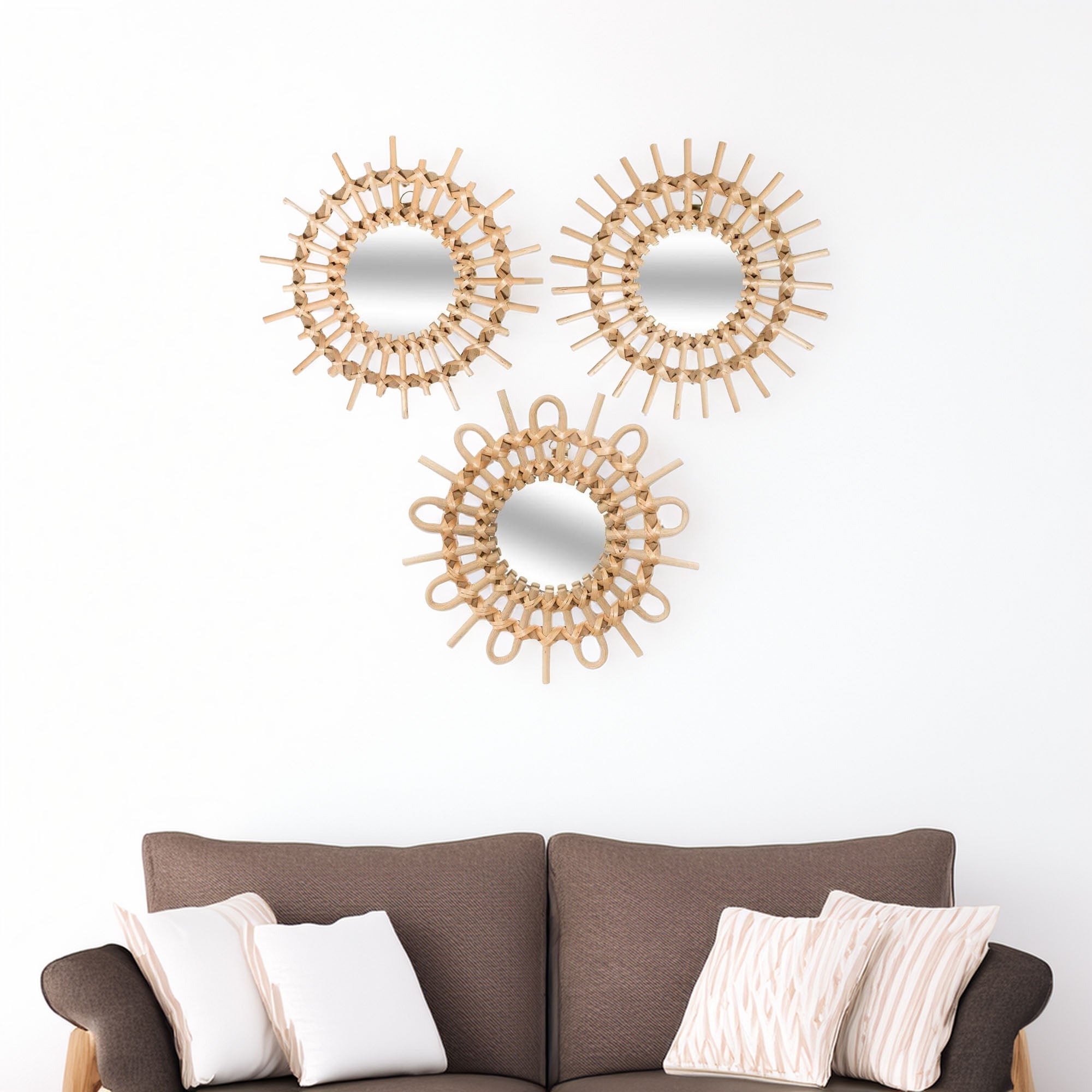 WELLHOME Set de 3 espejos AIDA Ø28 cm - 3