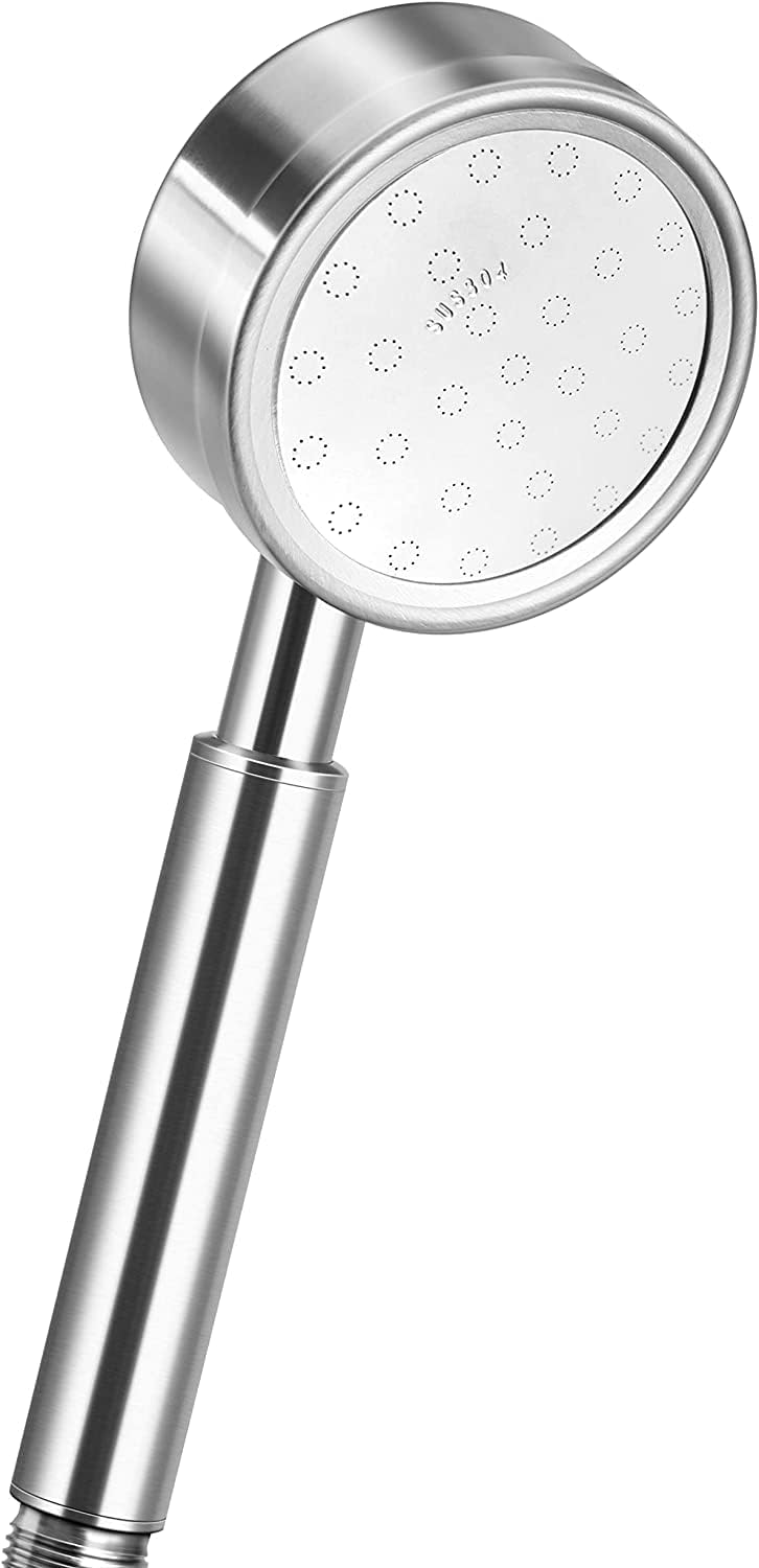 Cabezal De Ducha Fijo Redondo De 4 Pulgadas Cromado – 5 Modos De Lluvia Ajustable, Montaje En Pared
