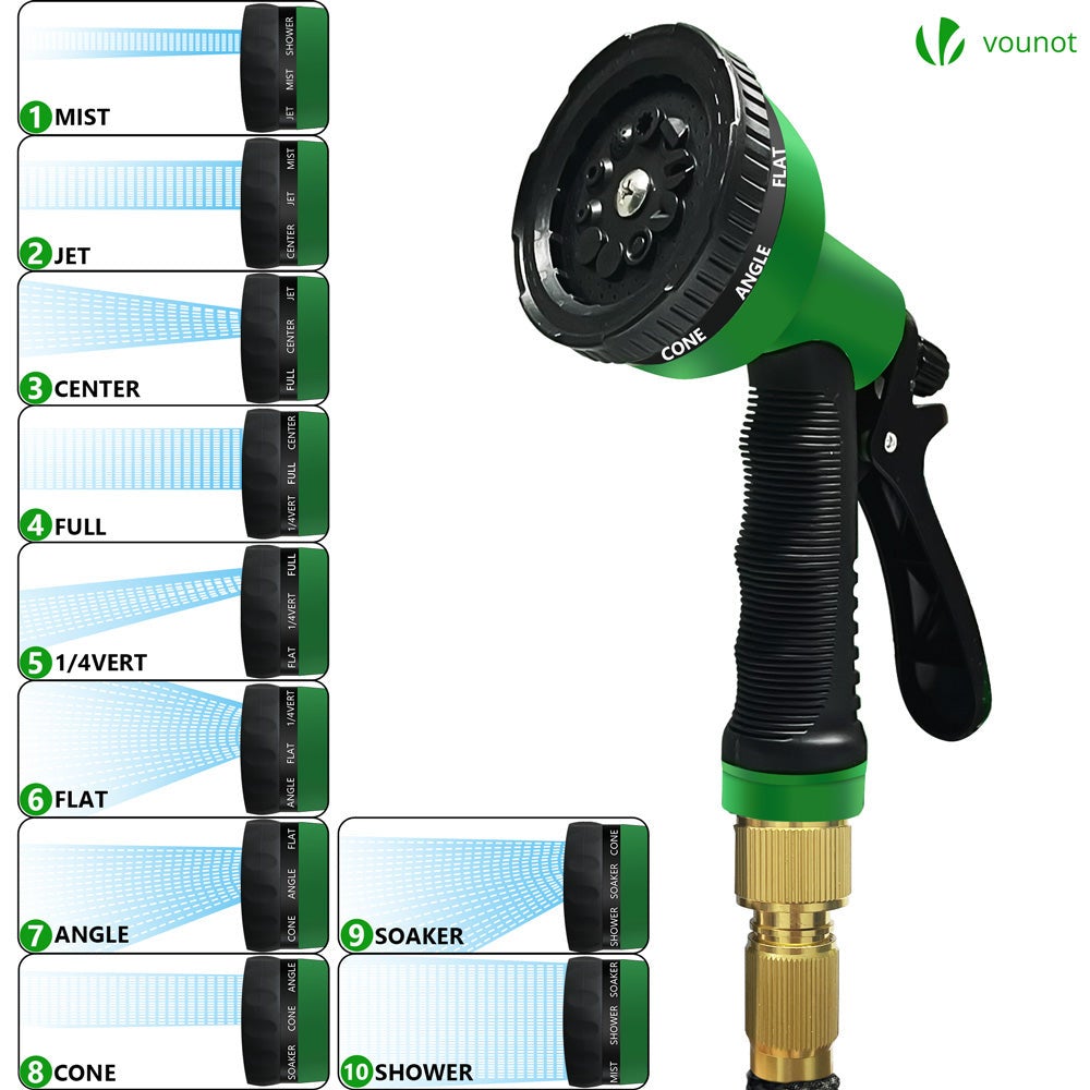 Tuyau d'arrosage extensible renforcé 30m noir - 10 modes - raccord et sac de rangement inclus - flexible, anti-fuite - VOUNOT® - 3
