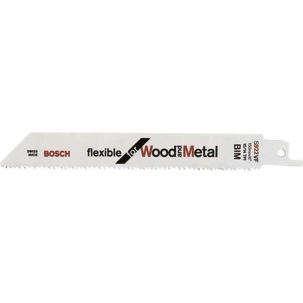 Brzeszczot do piły szablastej Bosch S 922 VF, Flexible for Wood and Metal, opakowanie 5 sztuk - 2608656017