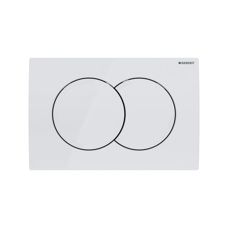 BÂTI SUPPORT GEBERIT PACK CITERNE ENCASTRÉE ET BOUTON DELTA 01 BLANC AVEC LE TOILETTE SUSPENDU ROUND SMART 52CM TOR 3 AVEC SIÈGE FIN - 3