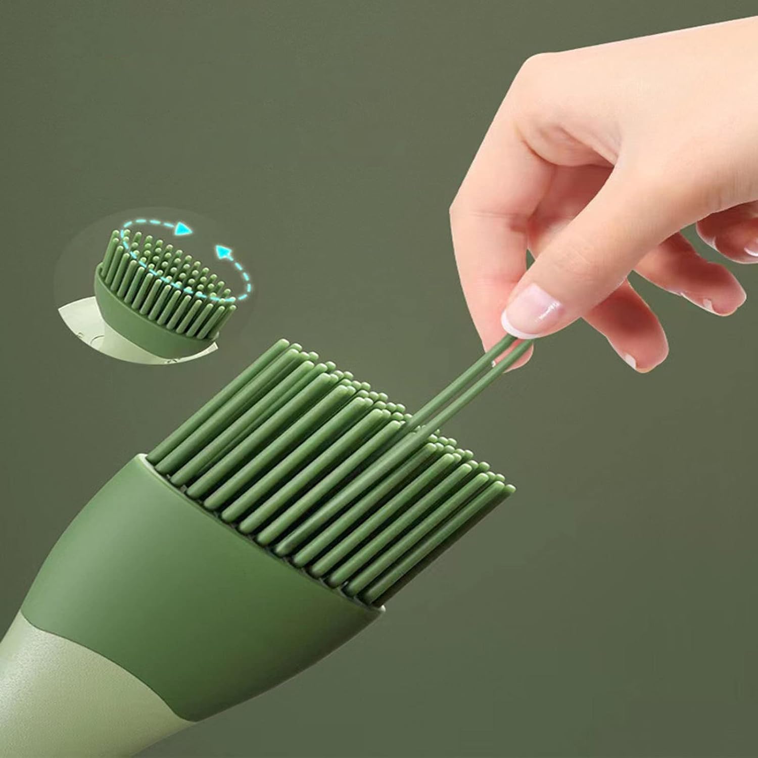 Pędzelek silikonowy do oleju z butelką do grillowania, pieczenia i gotowania.