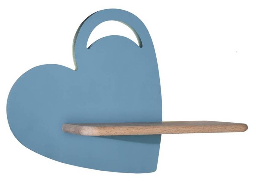 Kinkiet Heart niebiesko-jasne drewno LED 5W 4000K 250lm wym: 26 x 36 x 12 cm metal IP20 Candellux