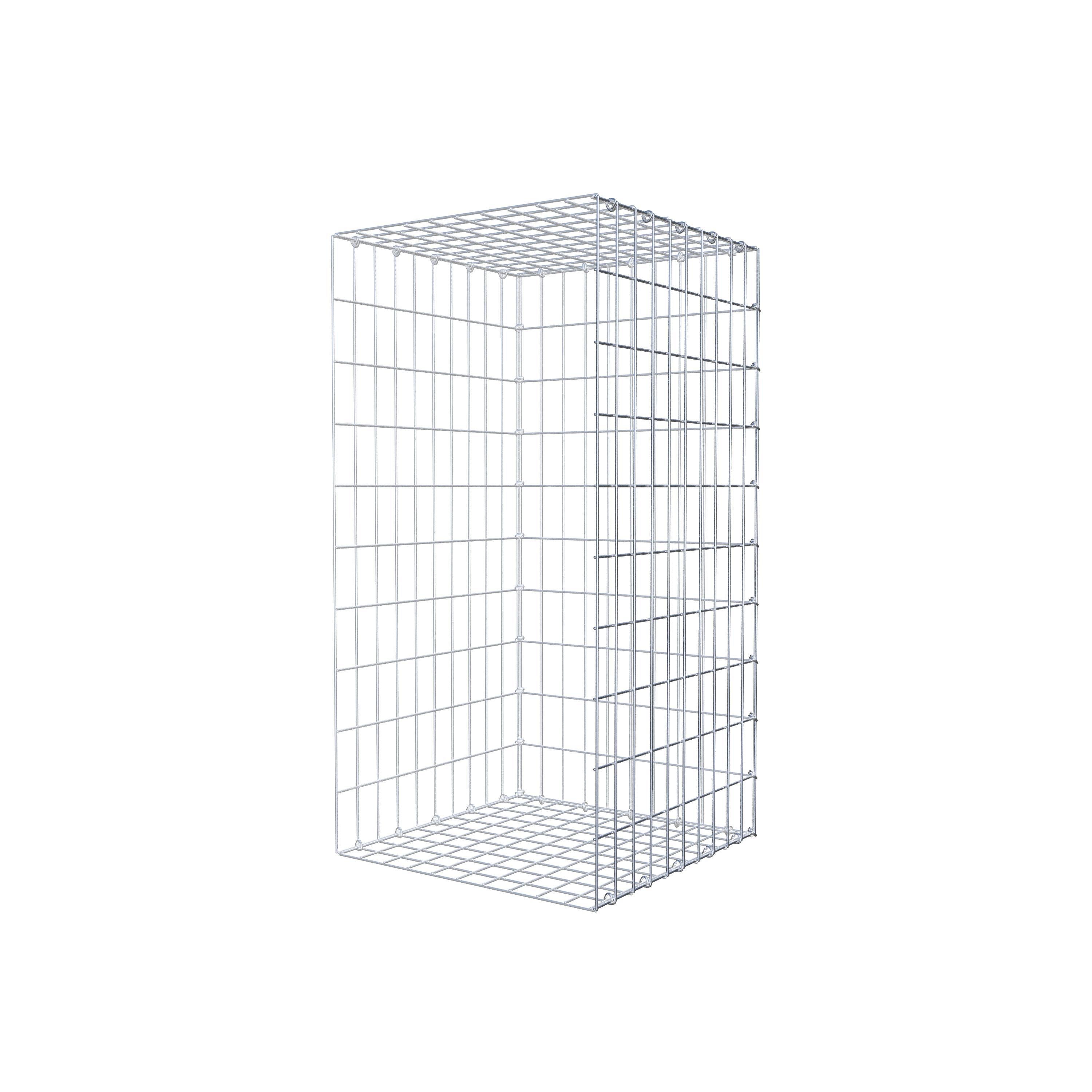 Gavión para alargar en acero galvanizado 100x50x50cm (LxAxP), malla 5 x 10cm, Anillo en C, sin rejilla frontal - 2