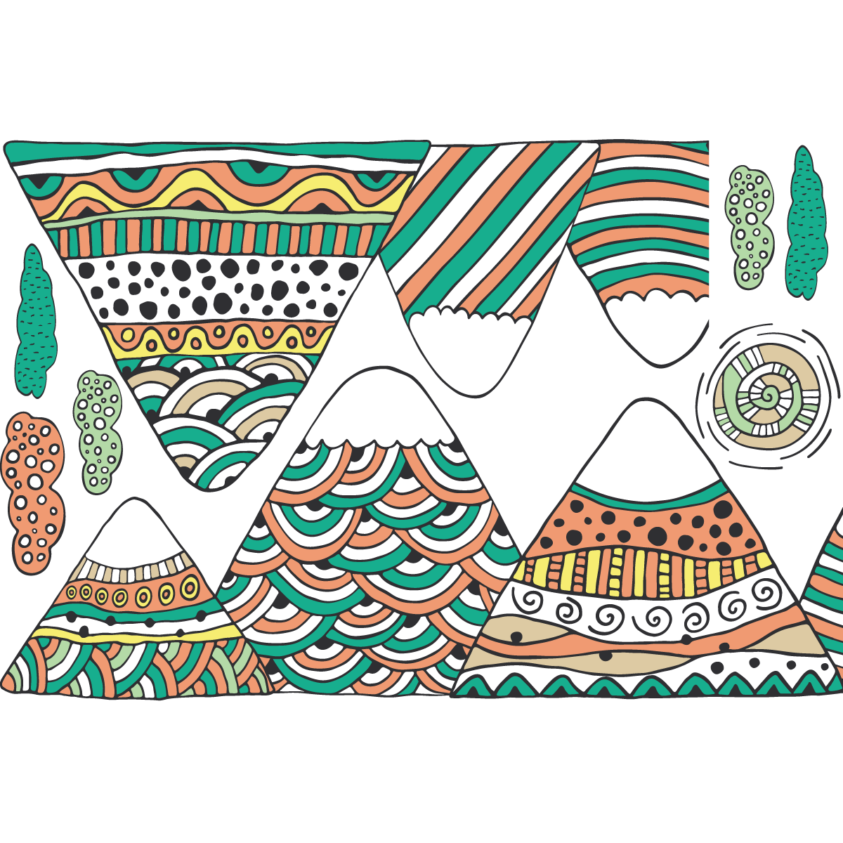 Adesivo bambino di montagna scandinavo achika - Sticker adesivo - adesivi murali - 50x75cm - 2