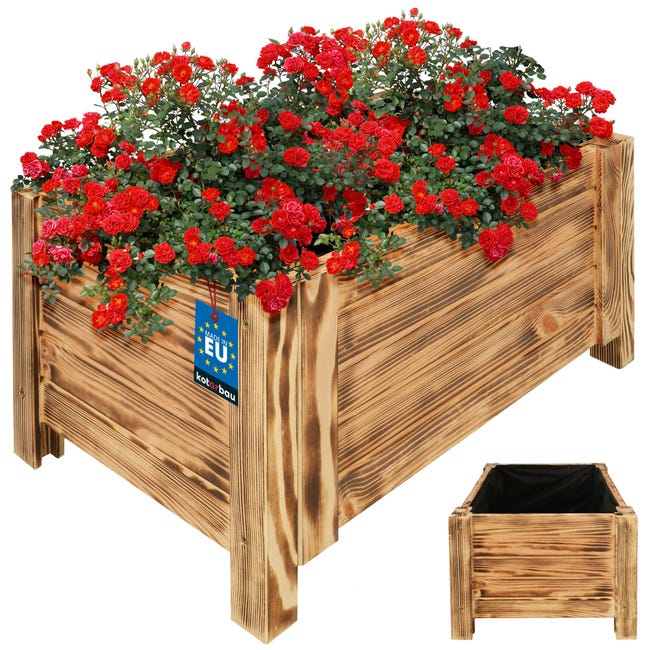 KOTARBAU® Jardinière ovale anthracite 300 mm pour balcon et KOTARBAU® Jardinière ovale anthracite 300 mm pour balcon et