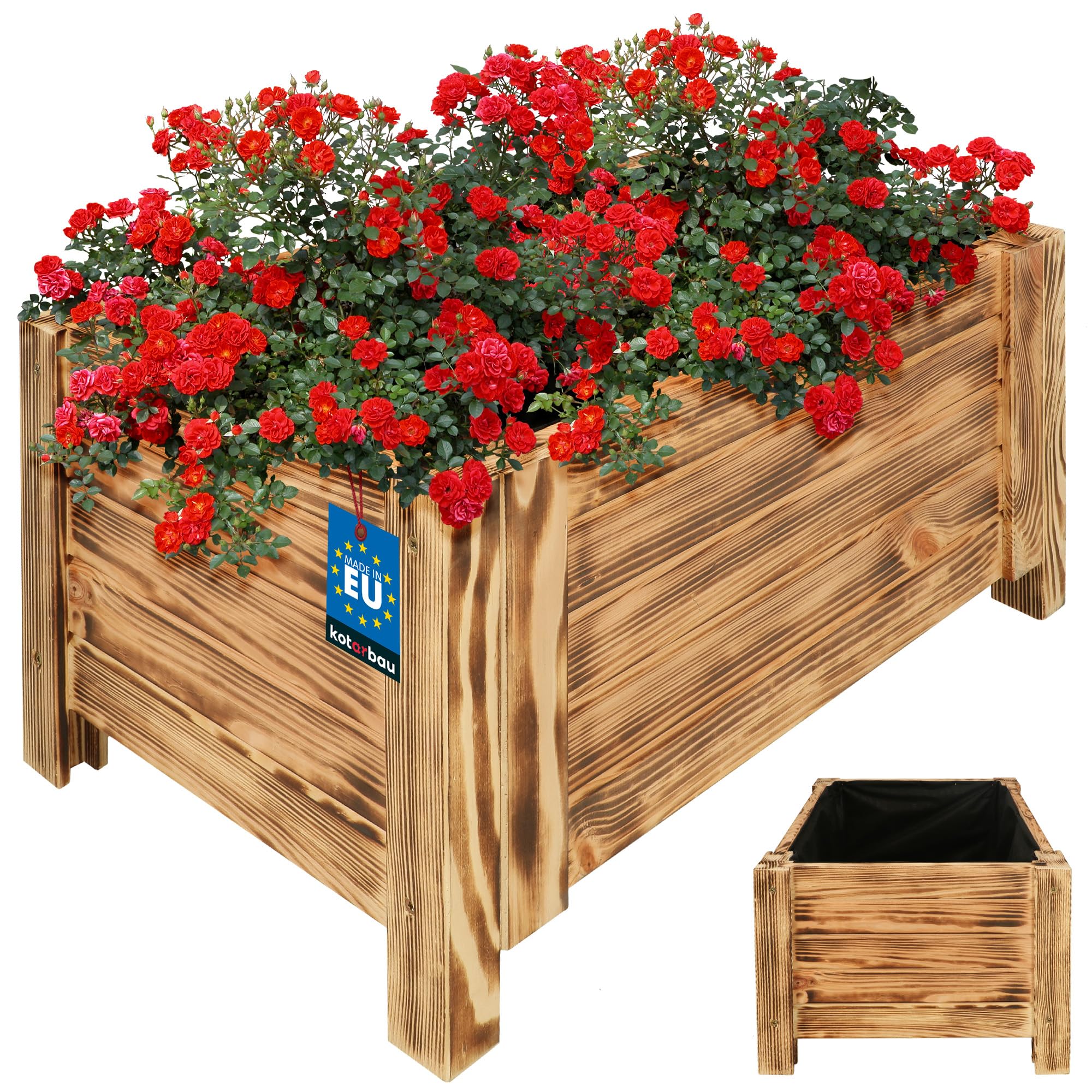 KOTARBAU® Jardinière Blanc 400 mm Ovale pour Balcons et Intérieurs Modernes