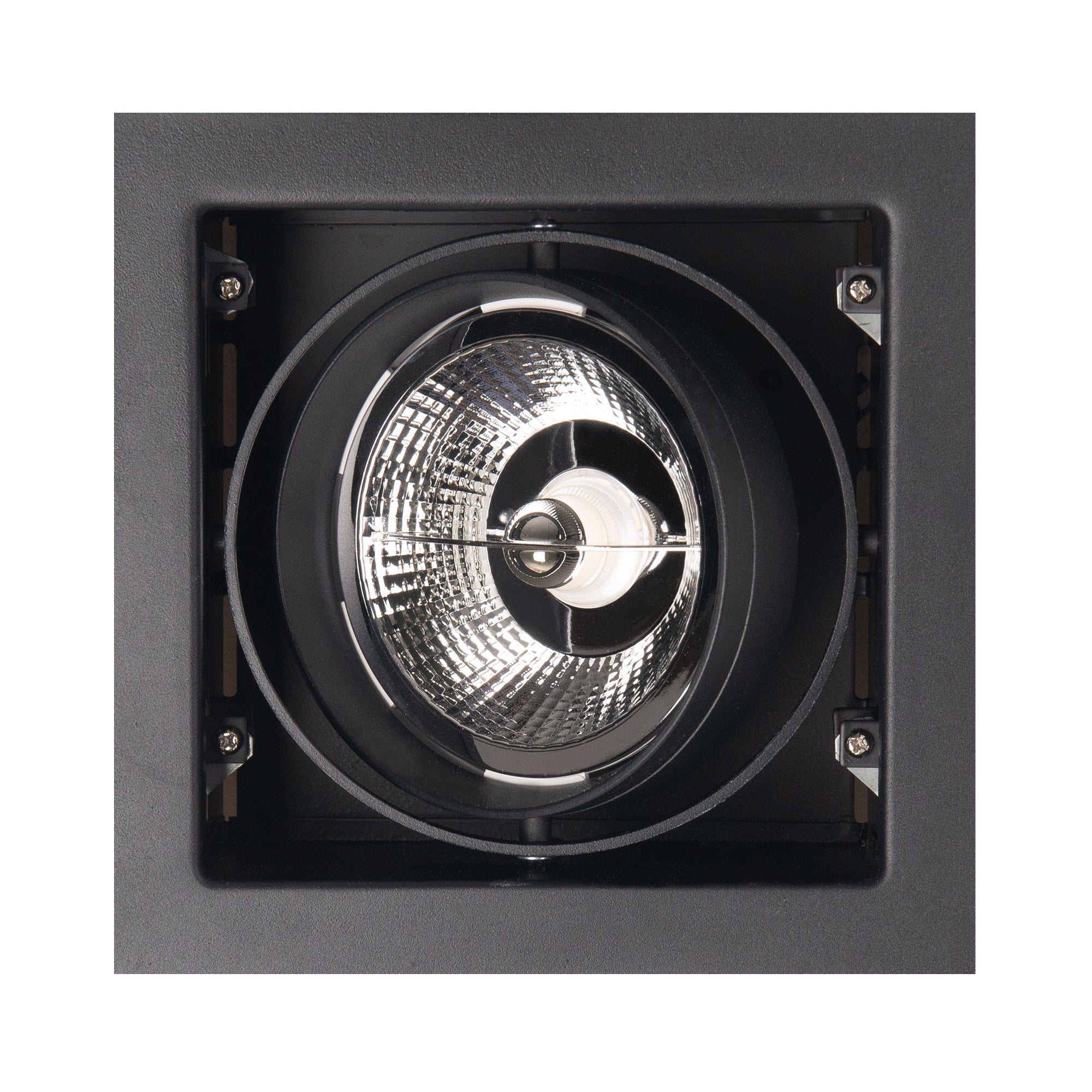 Oprawa wpuszczana MATRIX czarna 1xAR111x12W metal wym:11,5x18,5x18,5cm IP20 Maxlight