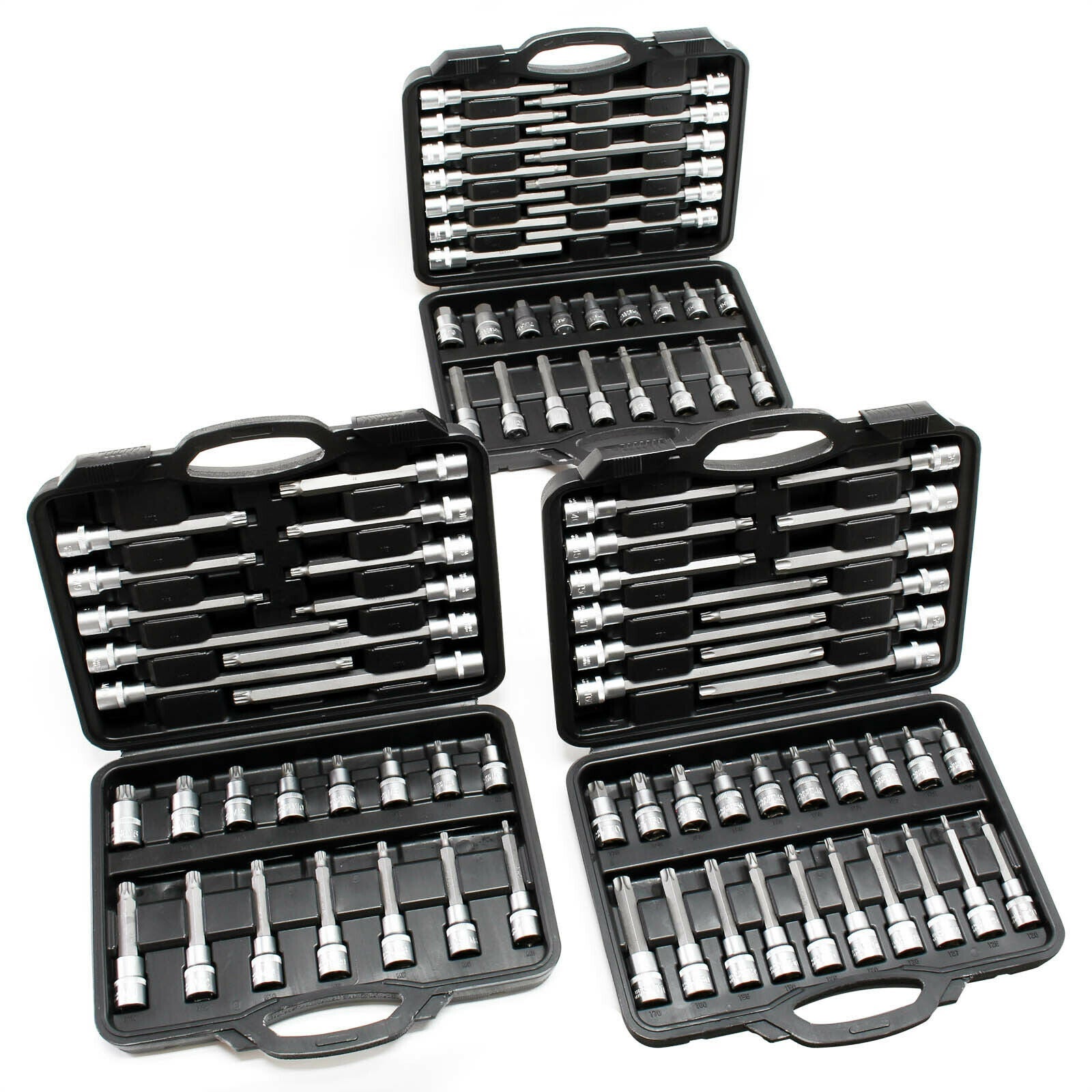 Jeu De 11 Douilles Longues 1/4" Hexagonales 4-13 Mm - Acier Chrome-Vanadium - Neuf