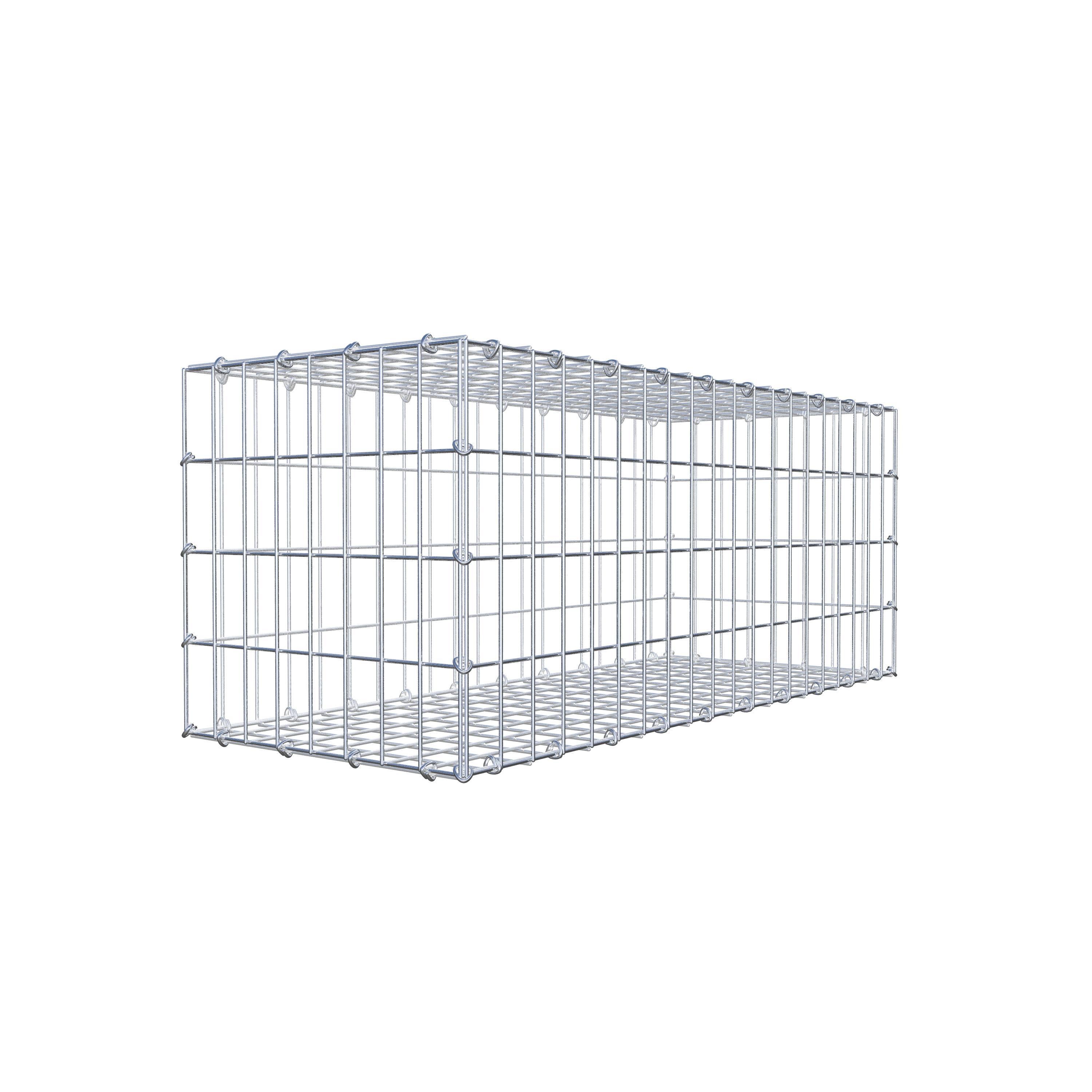 Gavión de acero galvanizado 100x40x40cm (LxAxP), malla 5 x 10cm, Anillo en C, jaula metálica para muro o jardín - 6