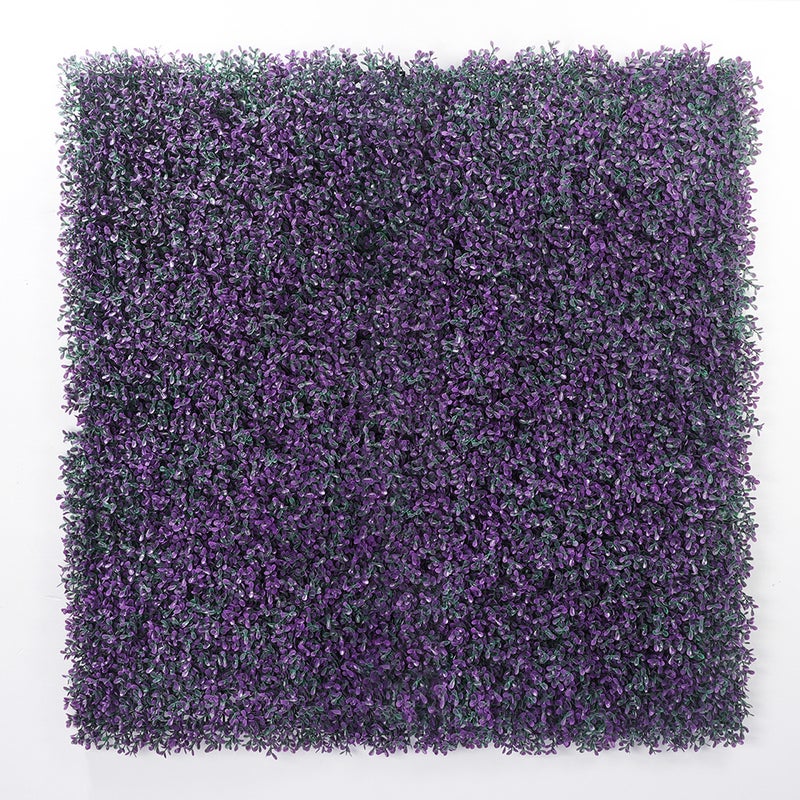 Sztuczny żywopłot 50 cm x 50 cm, ochrona i prywatność dla ogrodu, tło ścienne z syntetycznej trawy, ochrona UV (1 sztuka)