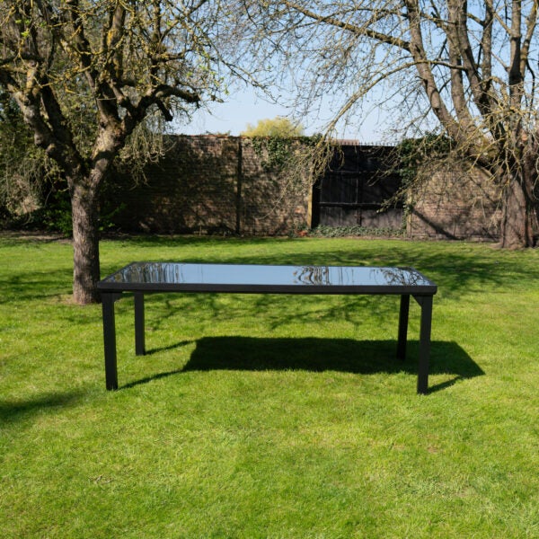 Ensemble de jardin en aluminium et verre 8 P BLACK EDITION avec 8 fauteuils - 6