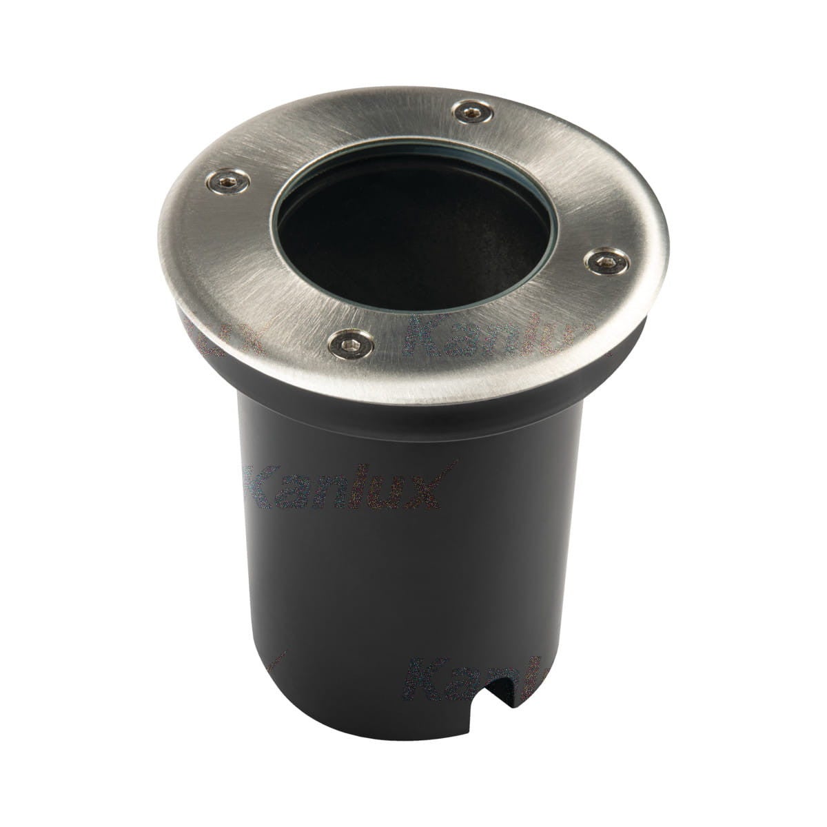 Lampa gruntowa najazdowa Moro okrągła chromowana 1xGU10x20W IP67 wym: 12,4 x 11 x 11 cm metal Kanlux