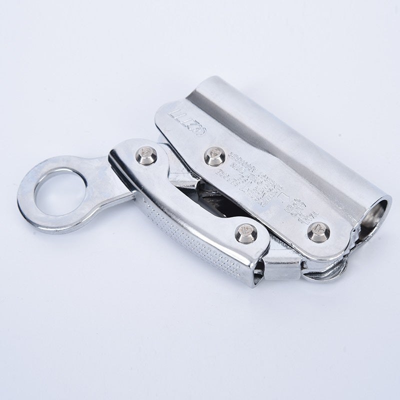 Dispositif d'arrêt de descente auto-freinant, outil de prévention des chutes d'escalade autobloquant 6KN, coulisseau de corde fermé de 16 mm - 4