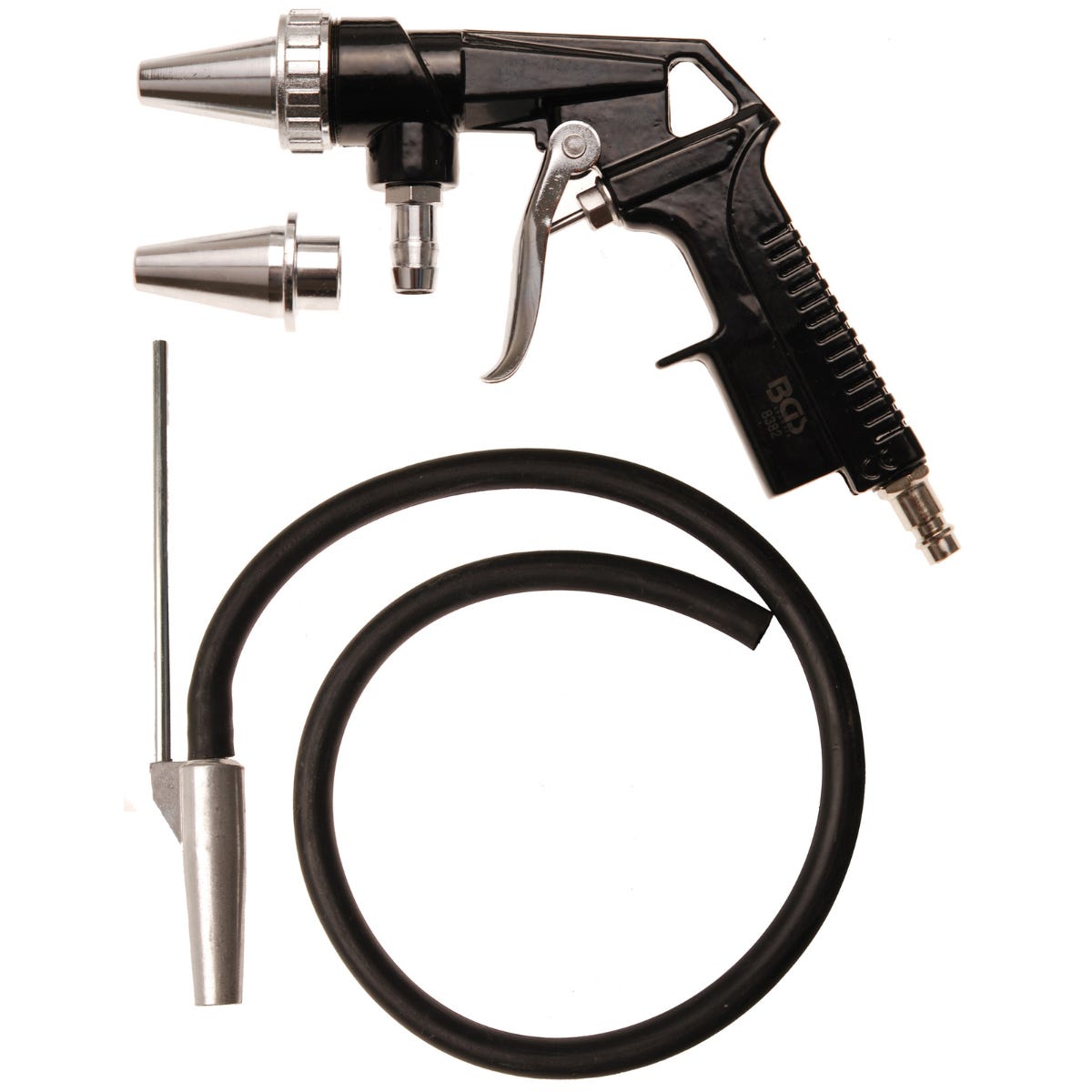 BGS 70056 Pistolet De Sablage Pneumatique 3 Pièces - Avec Oxyde D'Aluminium Pour Carrosserie