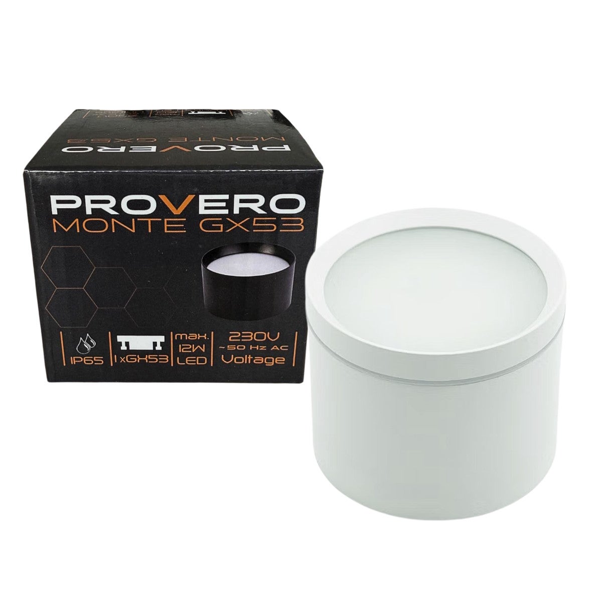 Reflektor sufitowy spot natynkowy Monte okrągły biały 1xGX53x10W wym: 6,5 x 8 x 8 cm aluminium IdeaLED