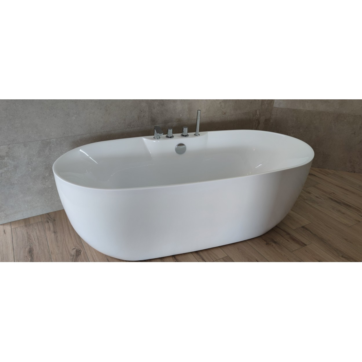 Baignoire îlot MAUI 170x80 cm avec Robinetterie - 2