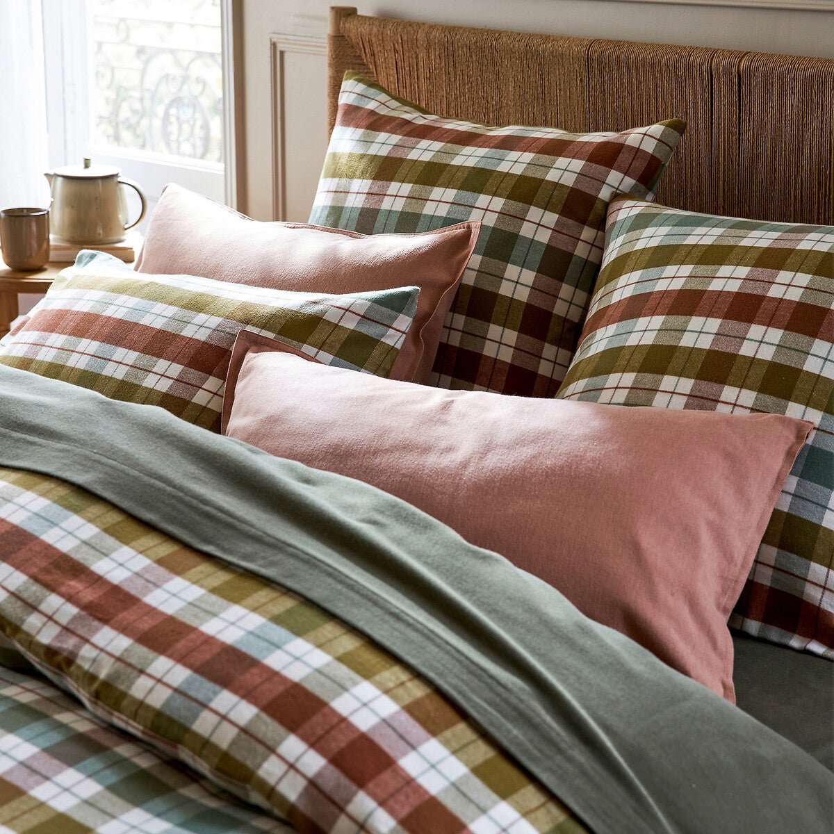 Housse de couette flanelle, Molgan - Carreaux - 260 x 240 cm - 2