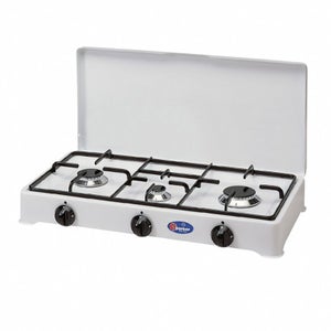 Fornello A Gas Gpl A 3 Fuochi Smaltato Bianco Con Coperchio KASART - Foto 12