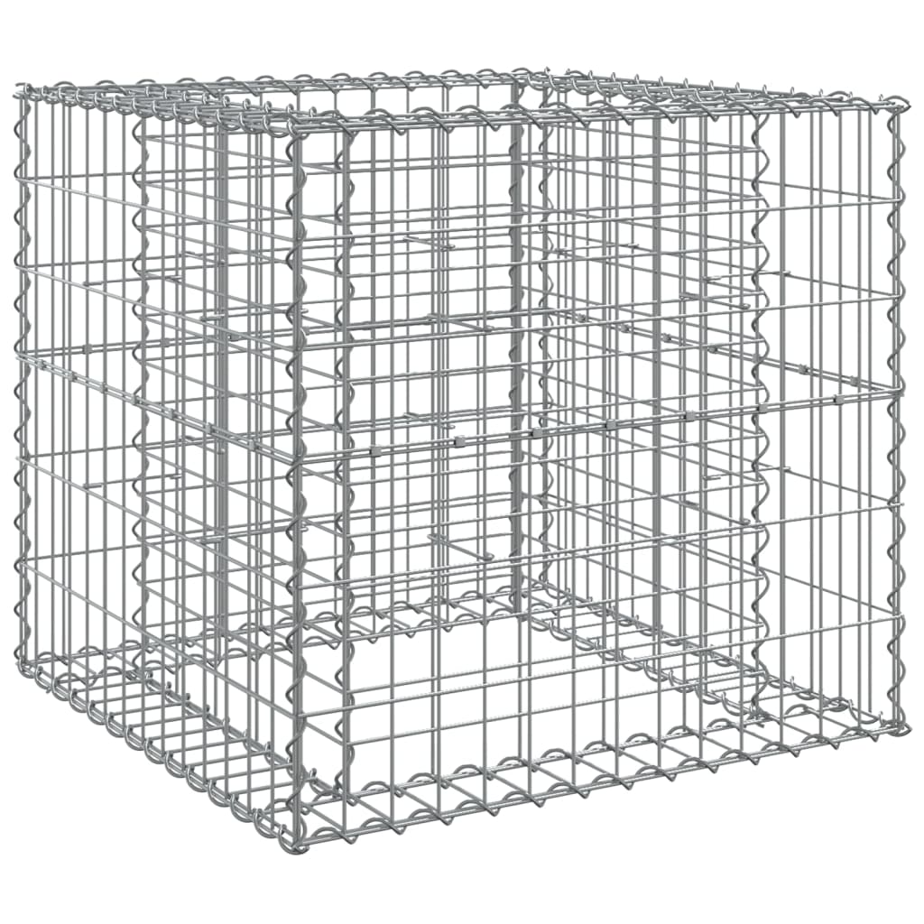 Cesta gaviones plata 70x70x65 cm hierro galvanizado