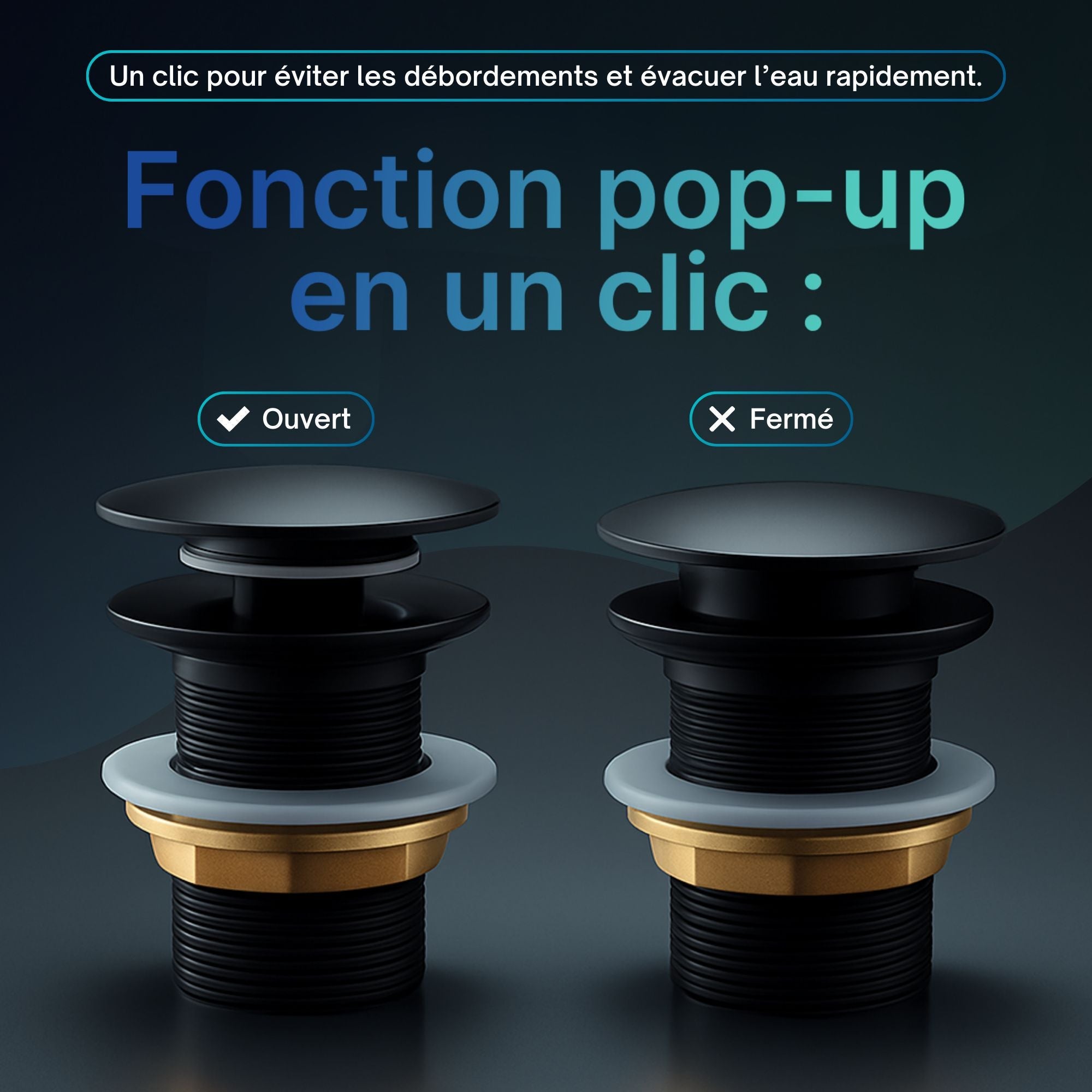 DILECI - Bonde Pop-Up noir mat - 3