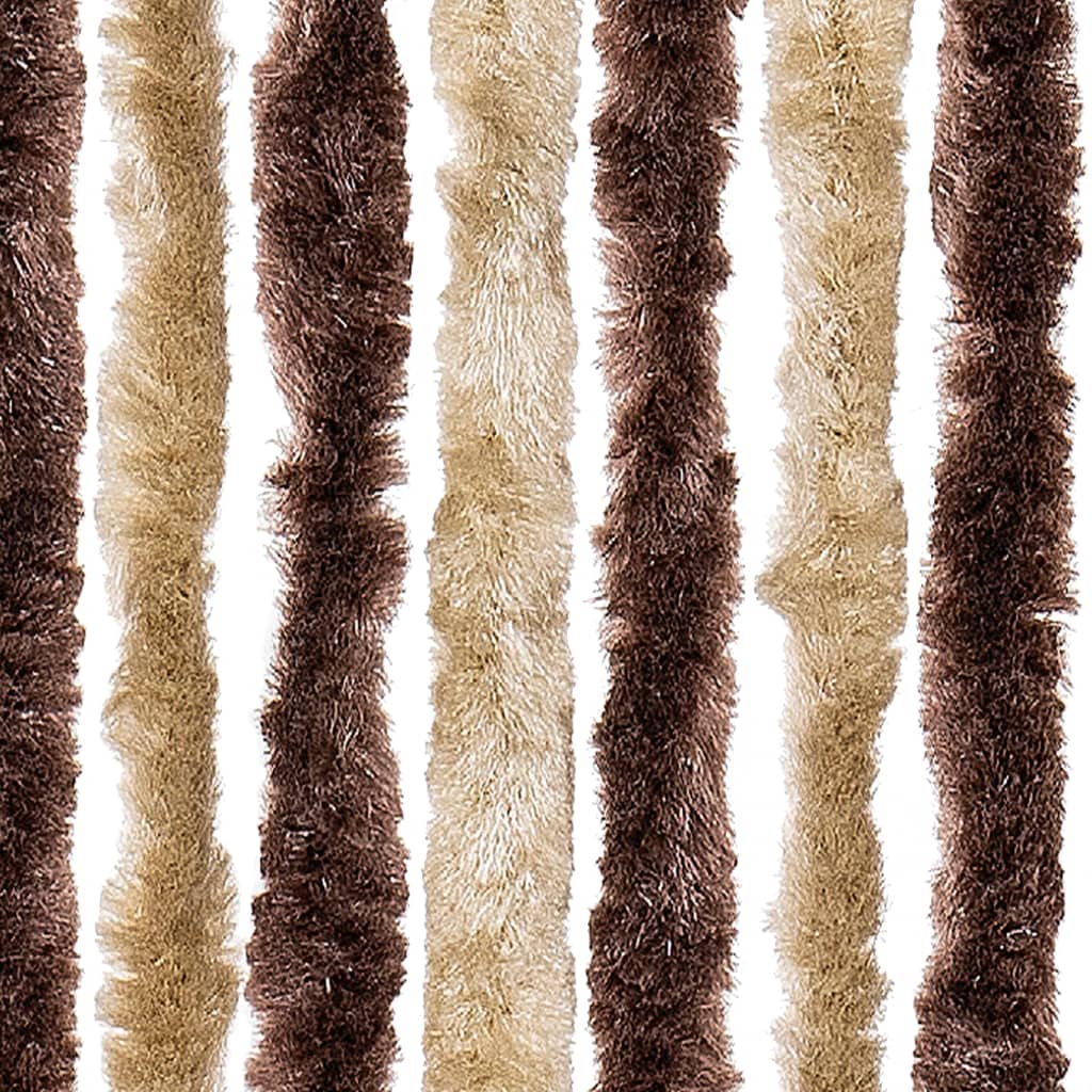 Moustiquaire | Rideau anti-moustique beige et marron clair 118x220 cm chenille CFW28508 - 6