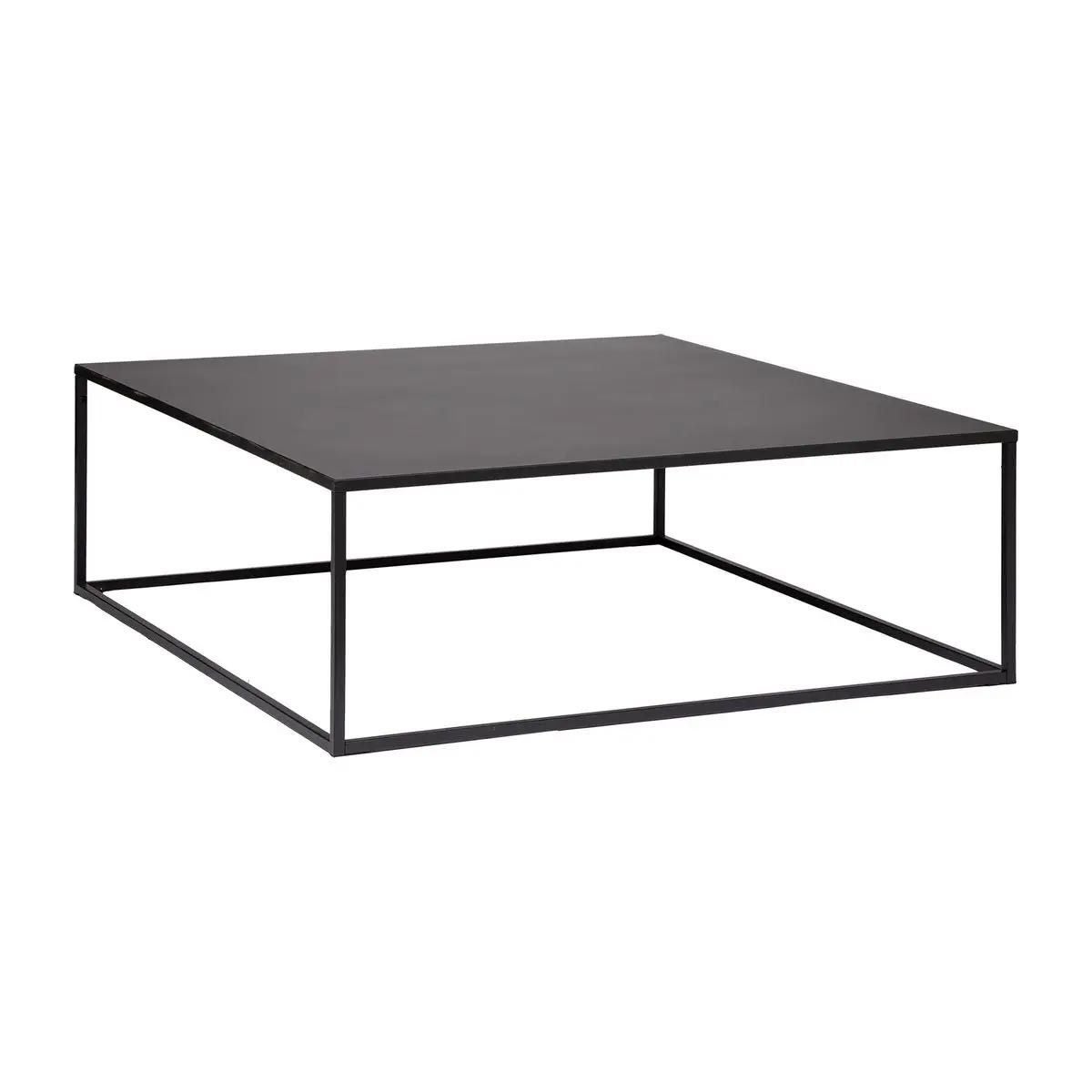 Stolik kawowy Gota kwadratowy czarny metalowy loftowy ATMOSPHERA 100x100 cm do salonu 1 szt.