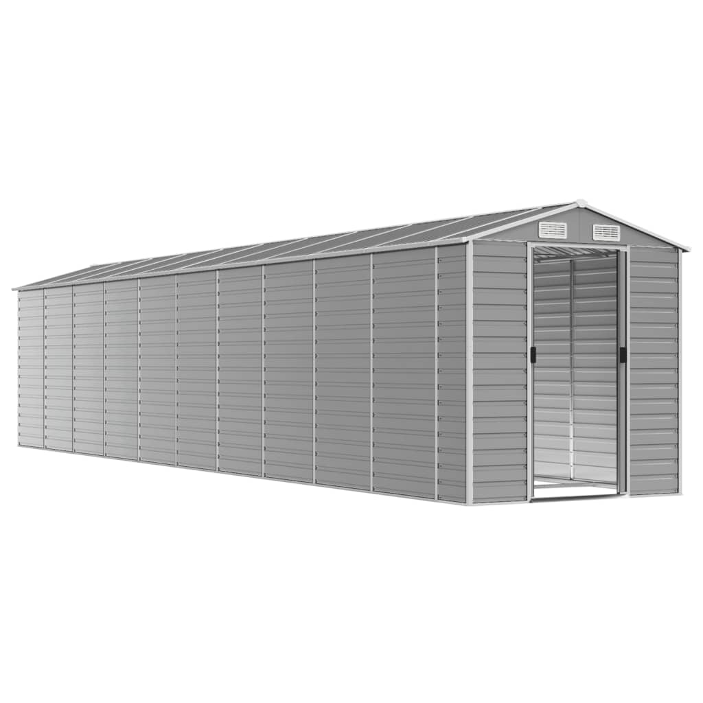Maison Exclusive - Abri de jardin gris clair 191x895x198 cm acier galvanisé - 3