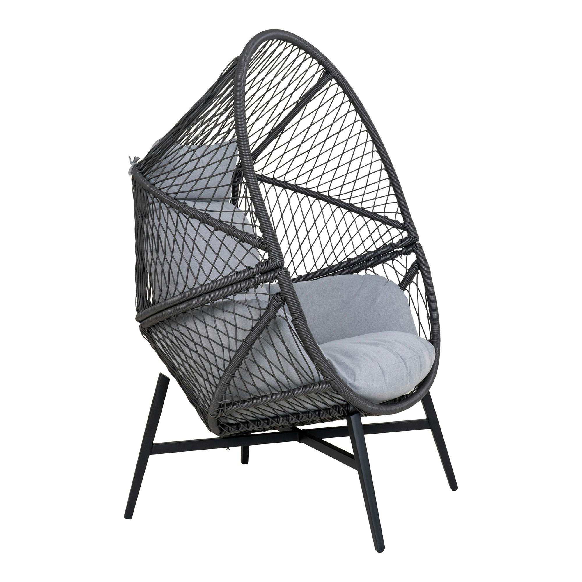 Fauteuil œuf sur pieds finition noire SOUTH BEACH - 5
