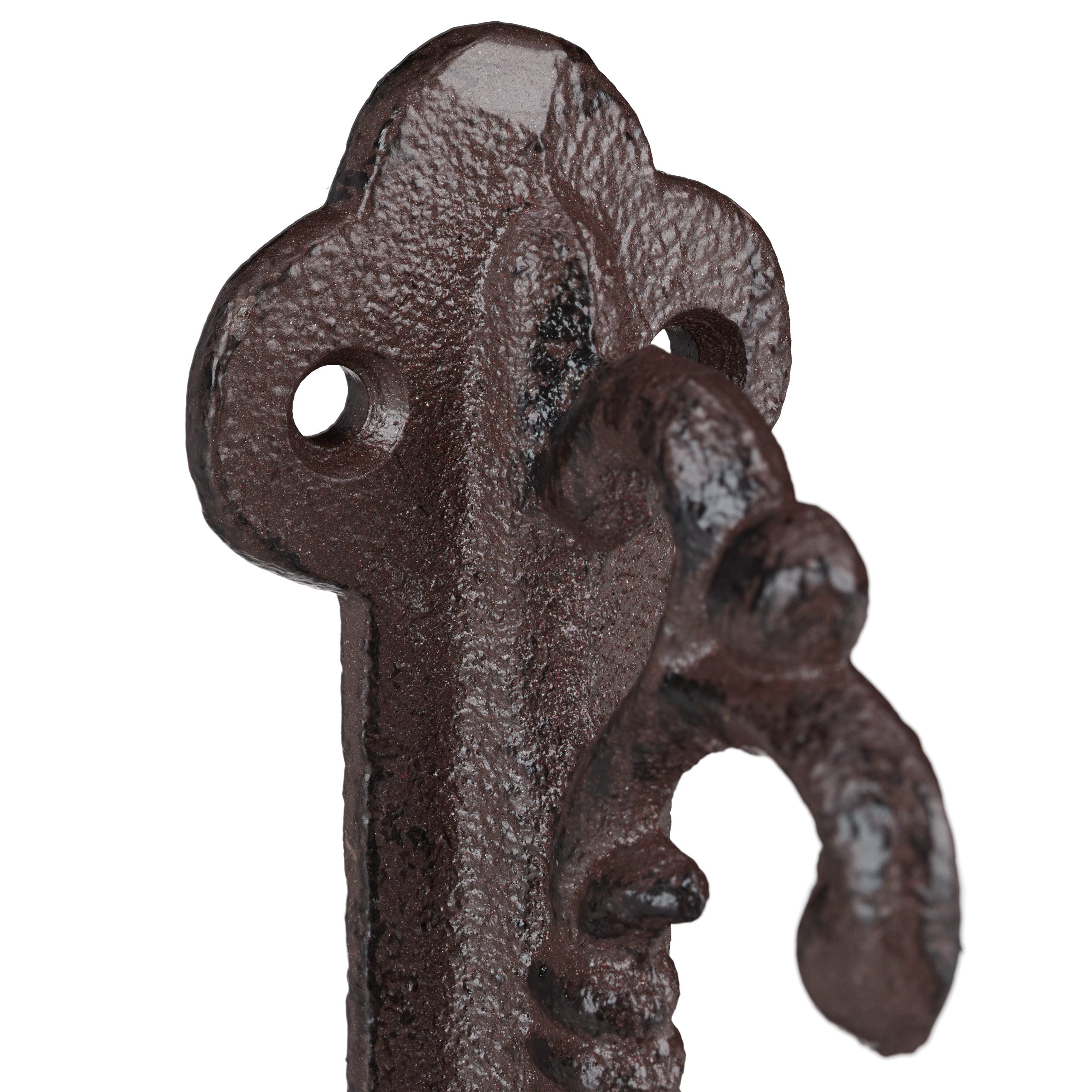 Équerres murales pour étagère, lot de 2, en fonte avec ornements baroques, style vintage, 21,5 x 4 x 21,5 cm, marron, Relaxdays - 6