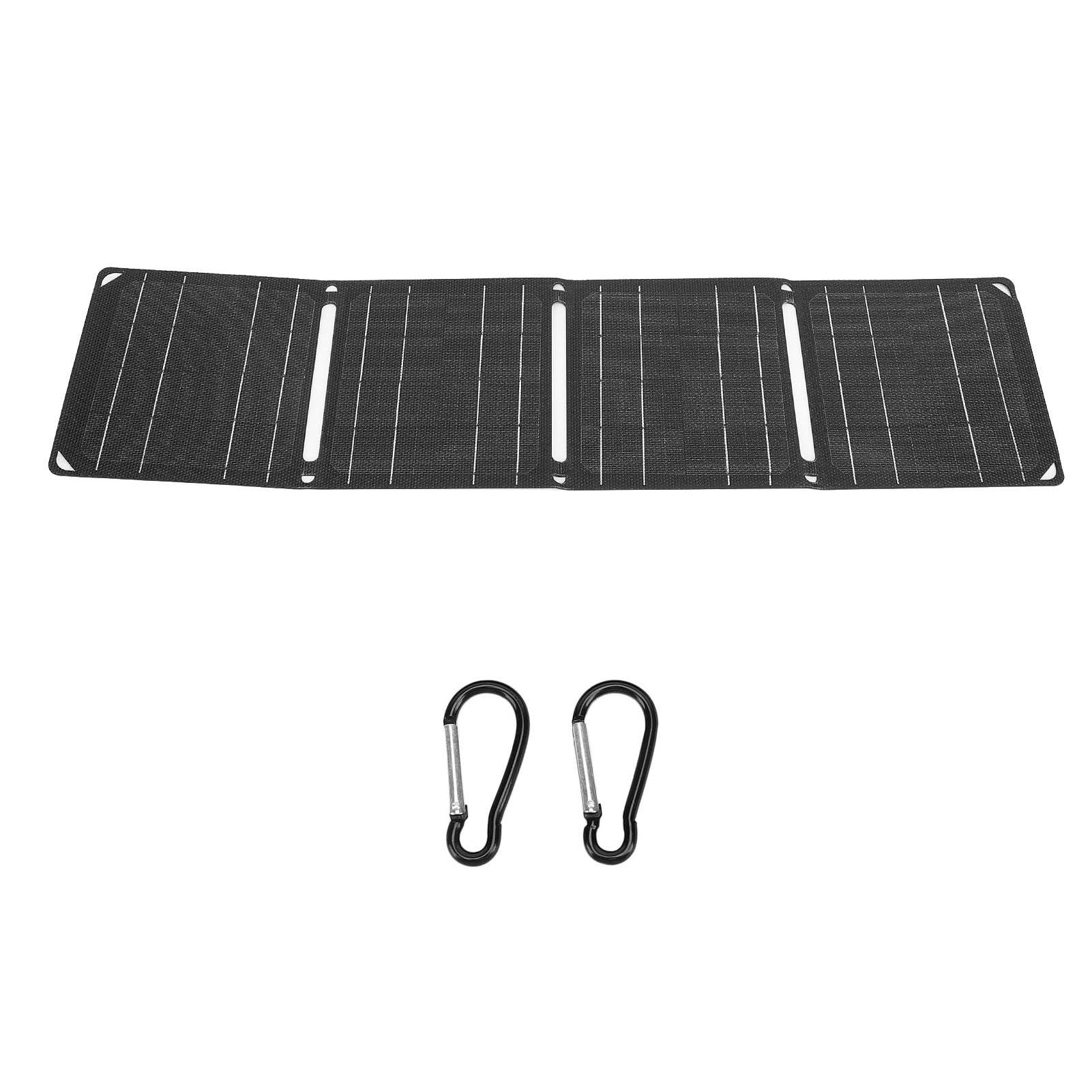 Caricabatterie solare pieghevole in silicio monocristallino da 40 W portatile per campeggio all'aperto - 6