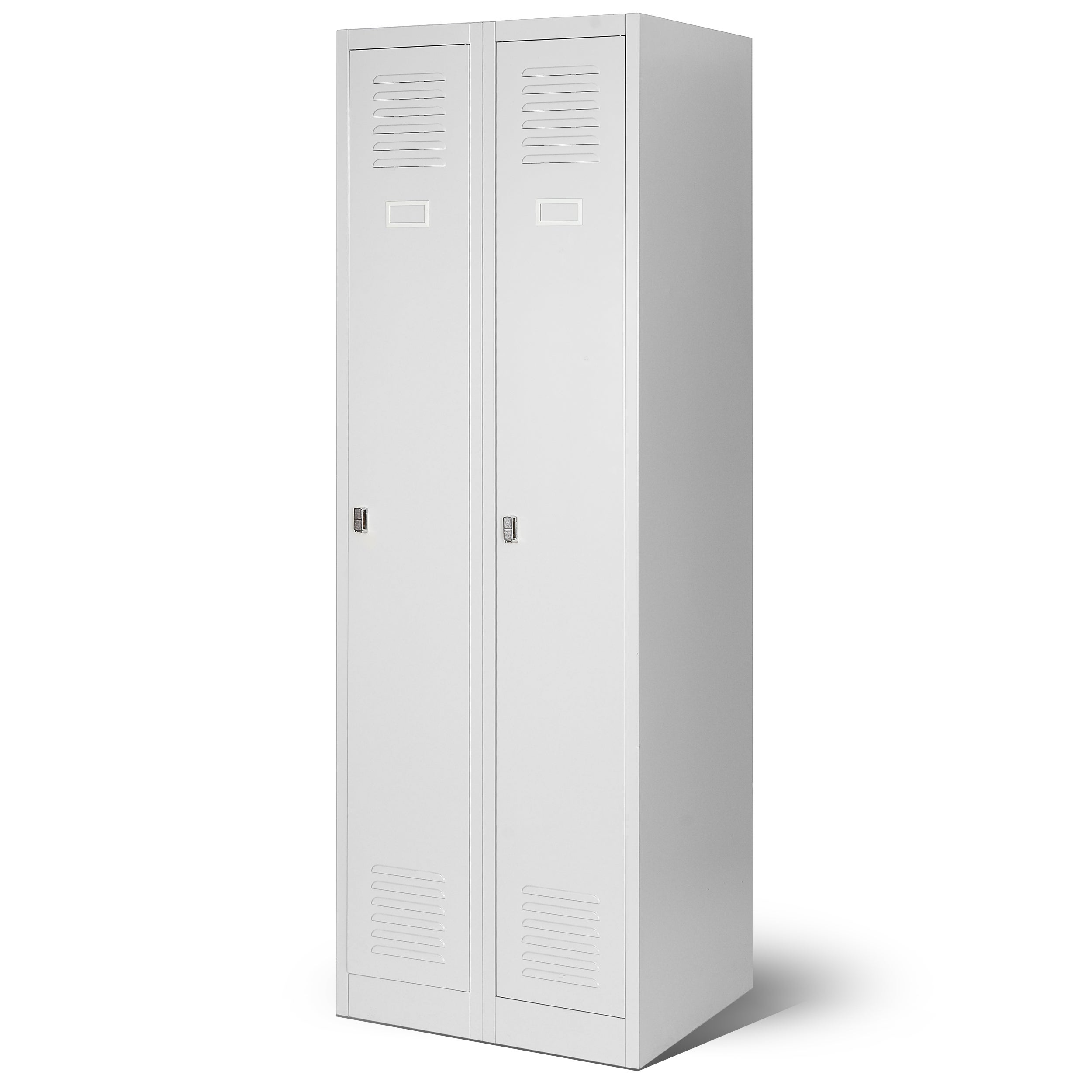 Metalowa szafka BHP z 2 komorami 180x60x50 cm szara
