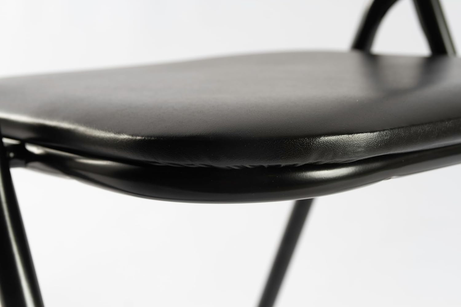 Silla Plegable Metal Acolchada Piel Sintética (Negra - Pack de 6 Unidades) - 6