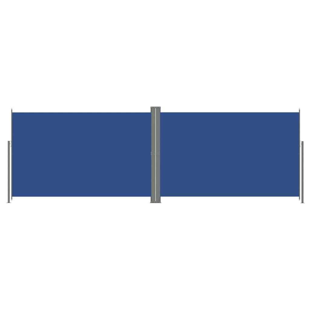 Toldo lateral retráctil/protección visual para patio jardín terraza balcón pantalla azul 220 x 600 cm 02_0007151