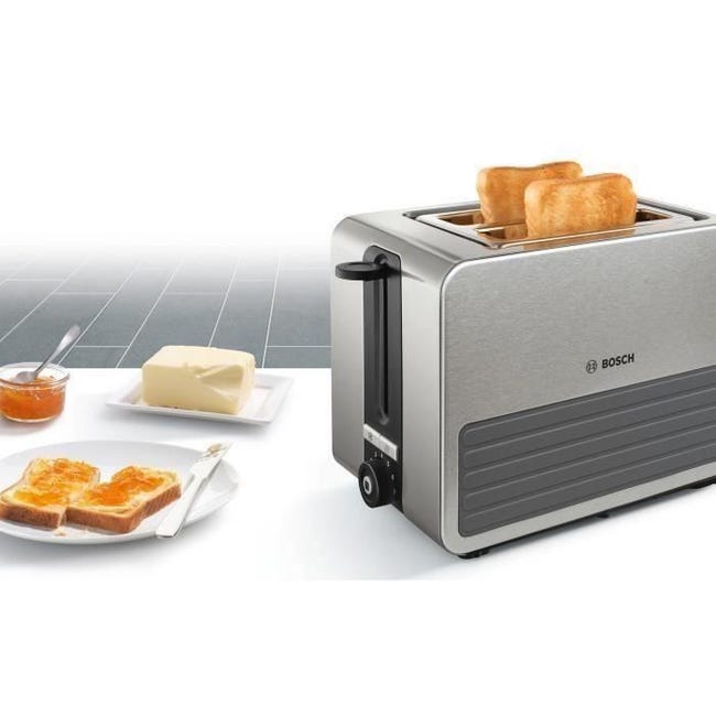 Tostapane 2 Fette Nero 650W – Controllo Doratura, Vassoio Rimovibile – MR-1076 Per Casa E Ufficio