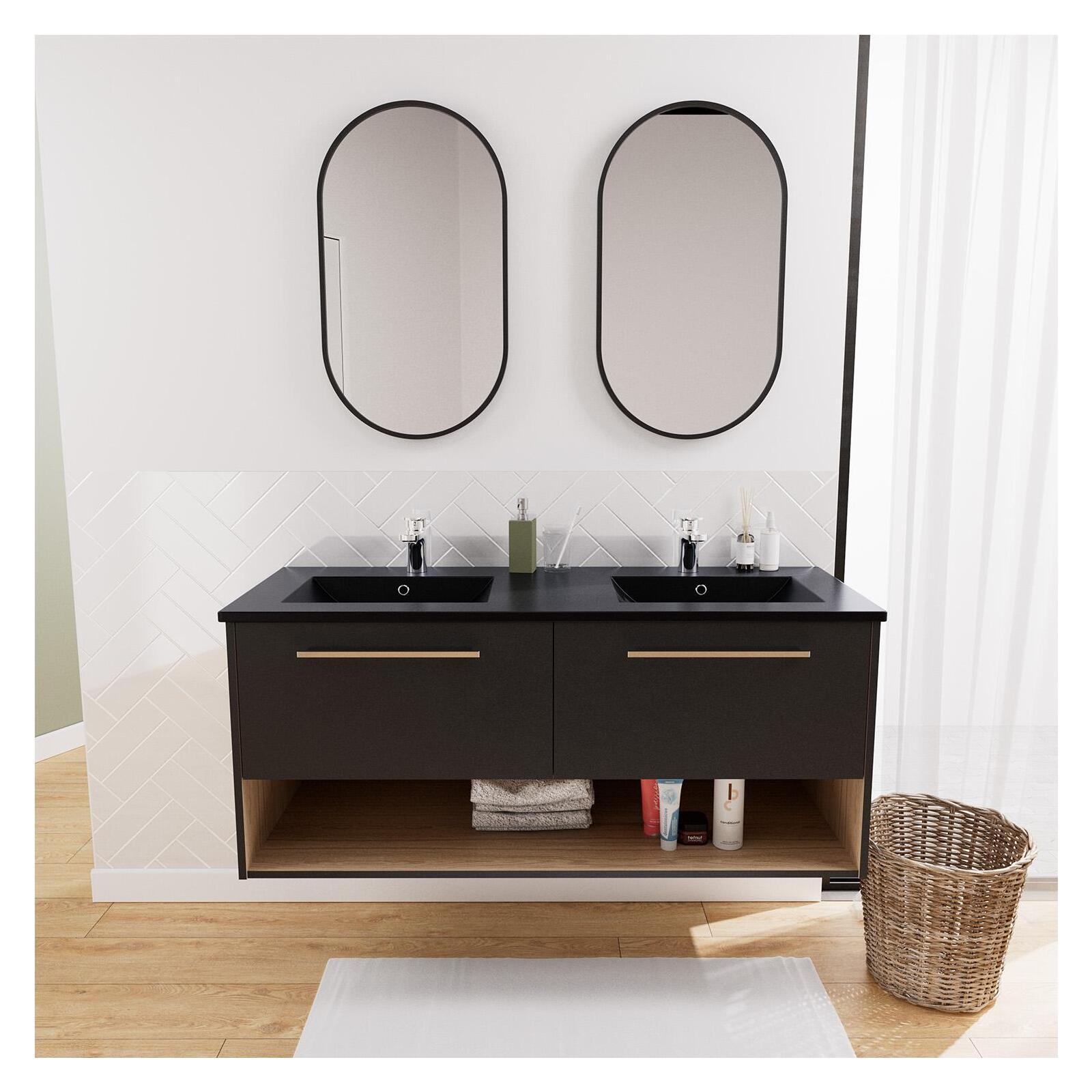 vasque 80 cm 2 robinets