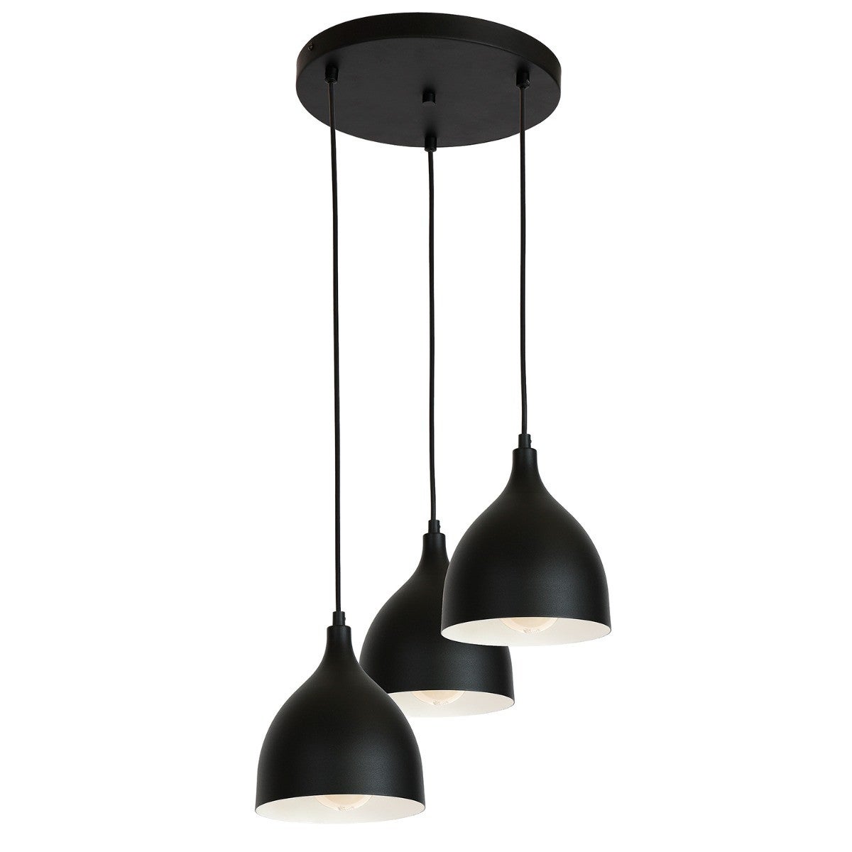 Lampa wisząca Noak Classic czarny matowy 3xE27x15W wym: 110 x 42 x 42 cm metal Luminex