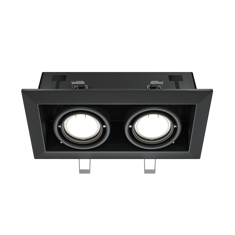 Oprawa sufitowa wpuszczana podtynkowa Metal Modern czarna 2xGU10x50W prostokątna ruchoma IP20 wym: 7,2 x 12,6 x 24,5 cm metal Maytoni