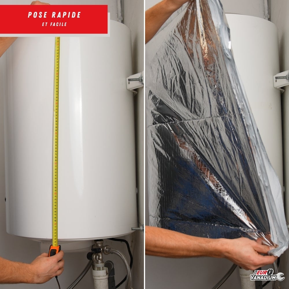 Kit isolant pour ballon d'eau chaude - Polypropylène multicouche - 160 x 200 cm - EURO VANADIUM - 5