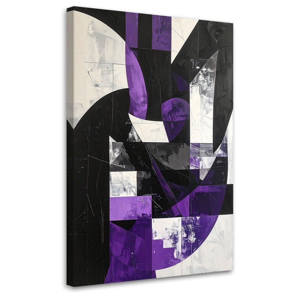 Obraz do salonu sypialni kuchni biura, Geometryczna abstrakcja fioletowy 60x90